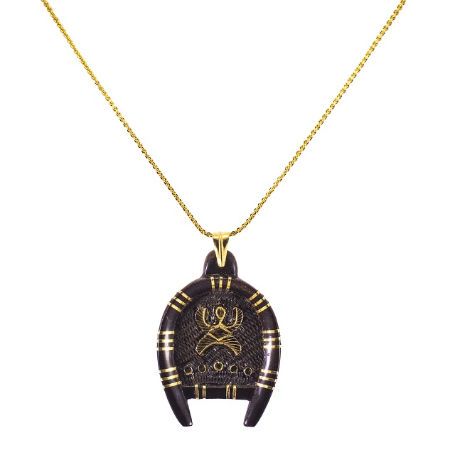 Subtle Swastik Gold Pendant - Senco Gold and Diamonds