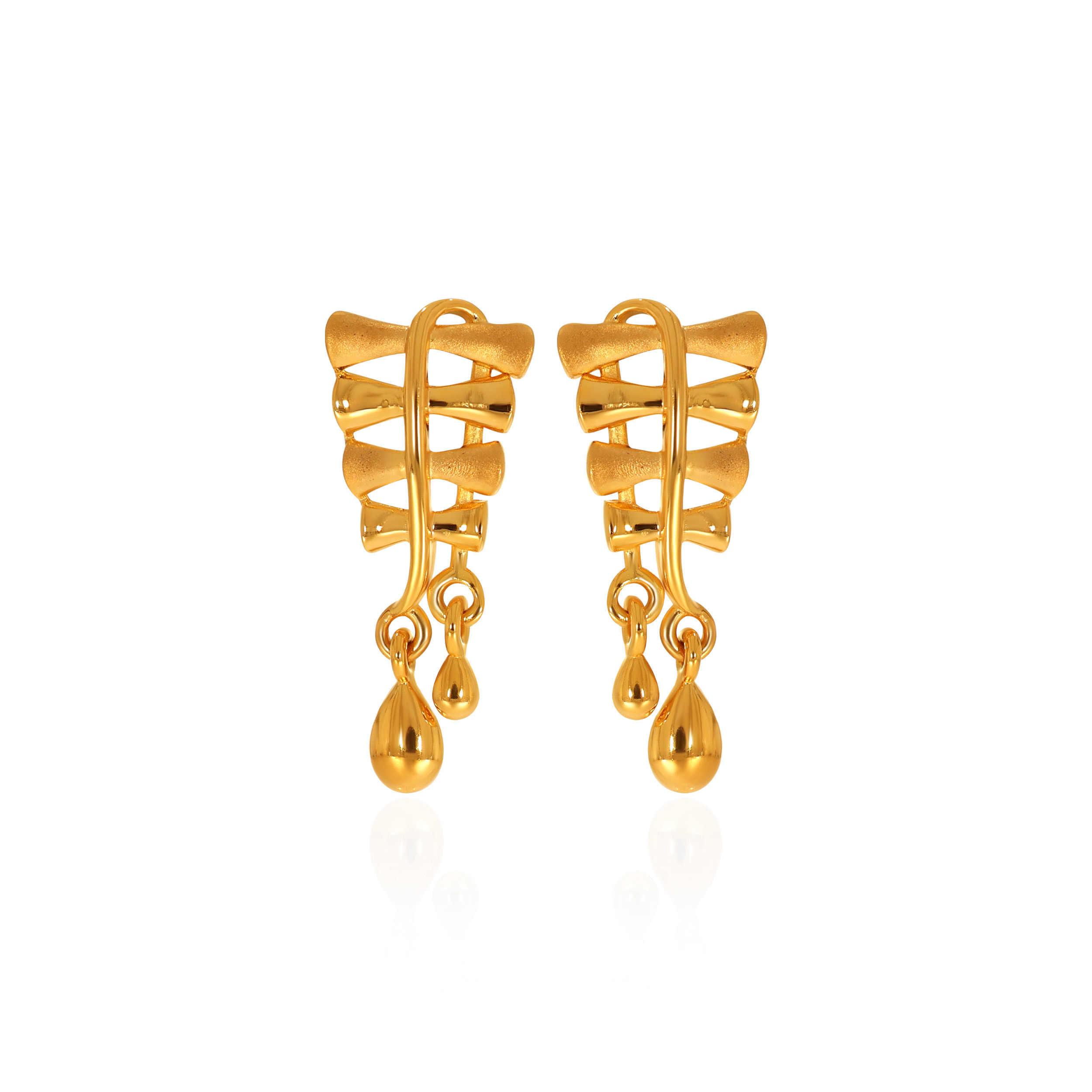 Conifer Cone Gold Studs - Senco Gold and Diamonds