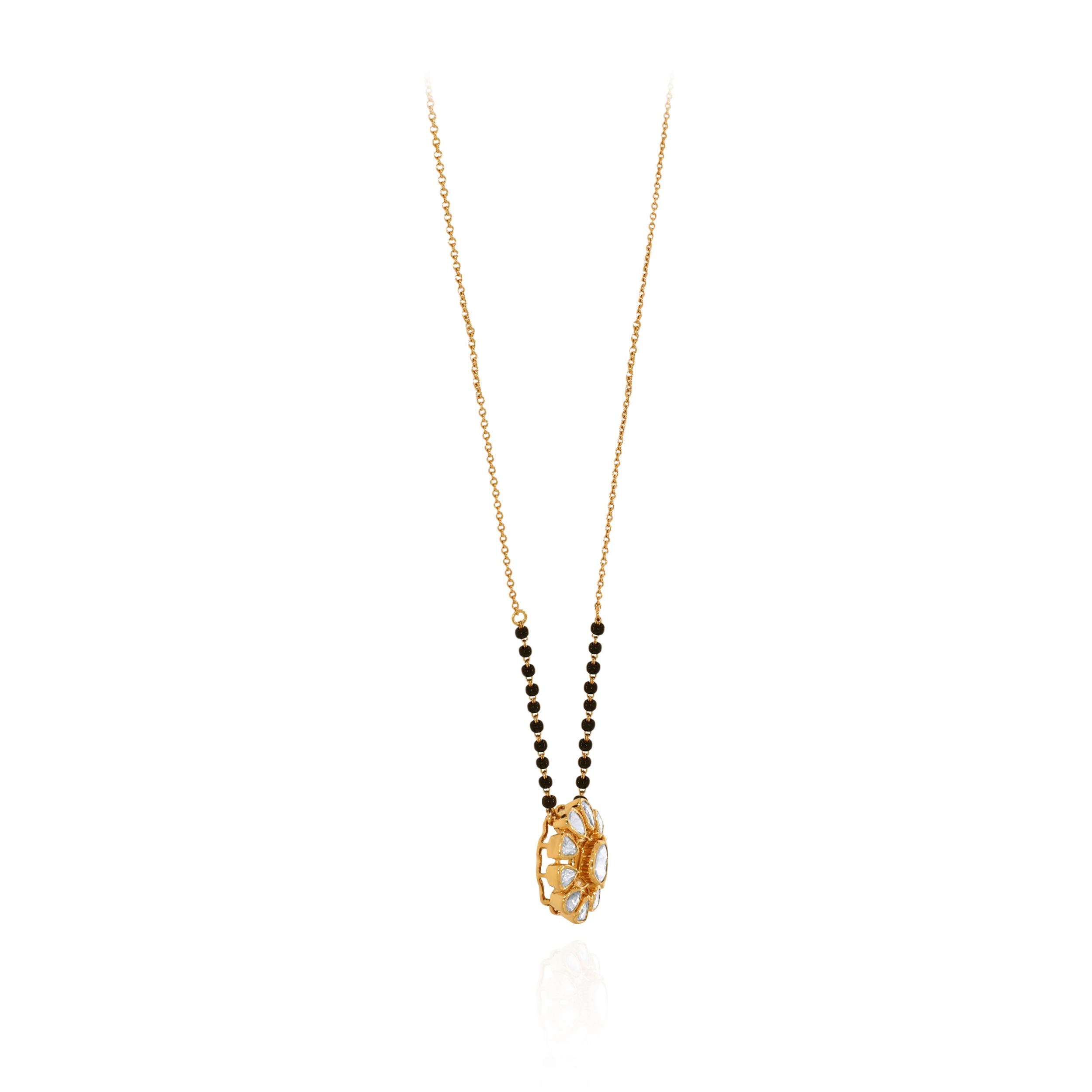 Solene Luxe Polki Mangalsutra - Senco Gold and Diamonds
