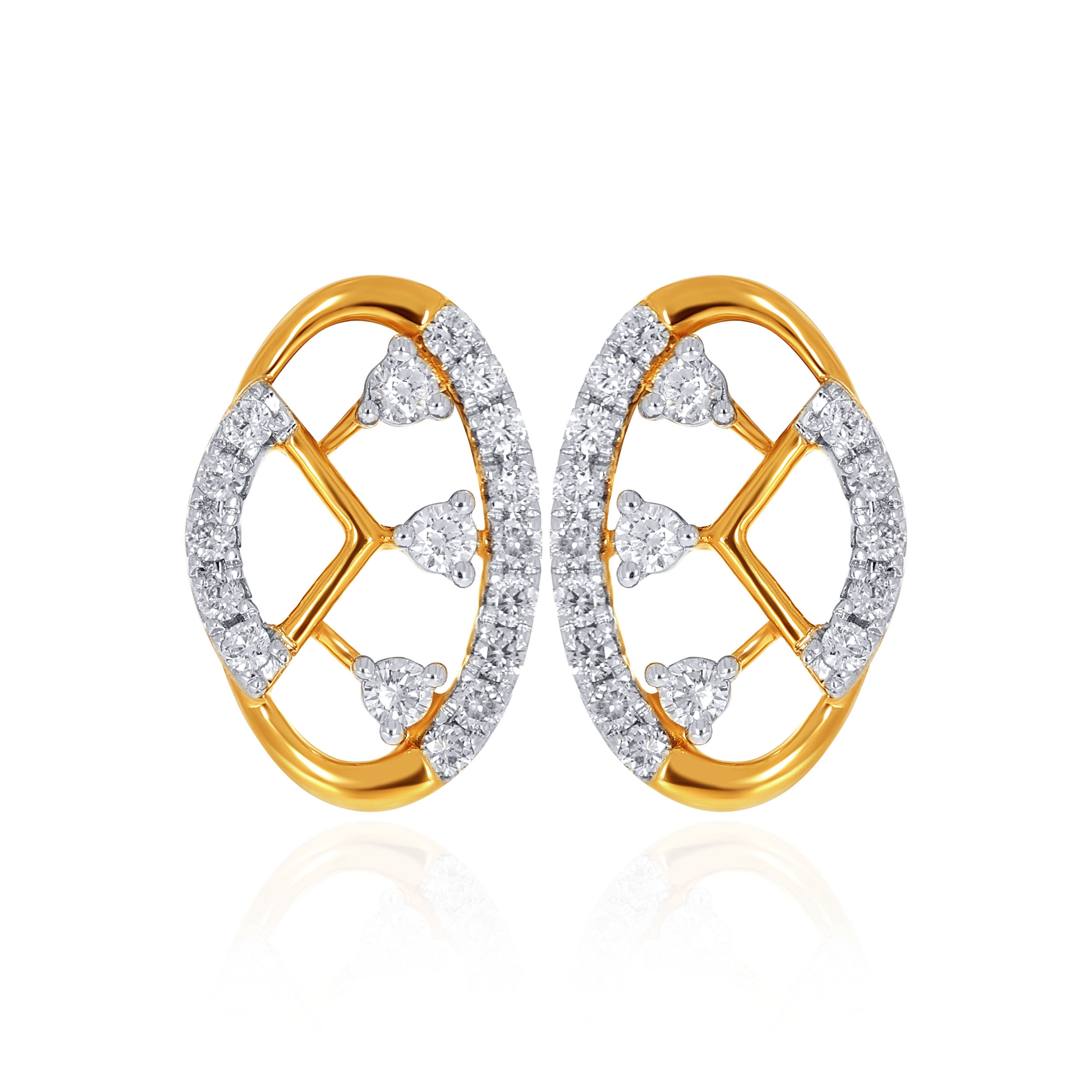 14K Yellow Gold Diamond Studs Earrings-DT-D000749992 - Senco Gold and Diamonds
