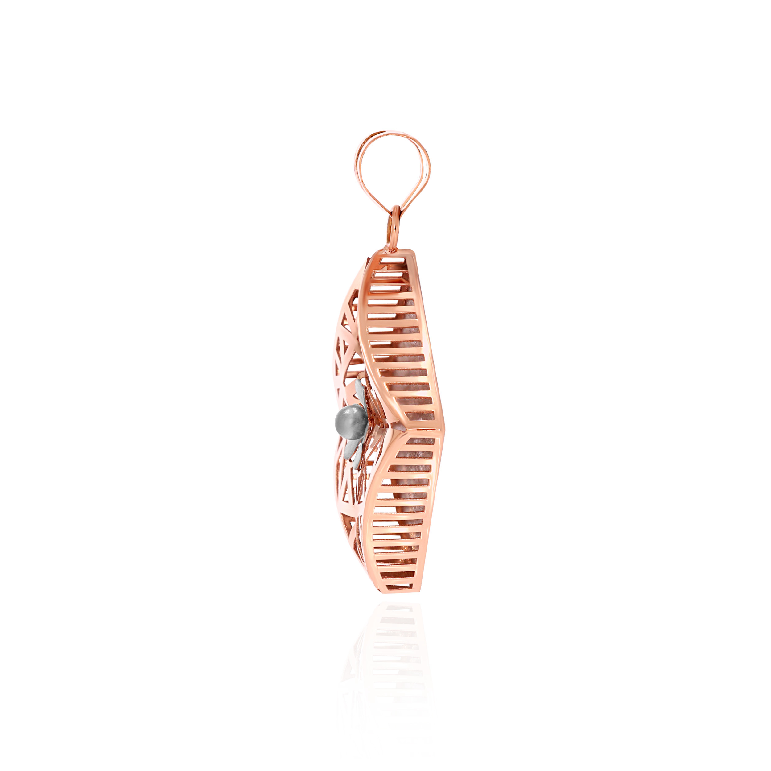 Rosé Rhombus Elegance Gold Pendant - Senco Gold and Diamonds