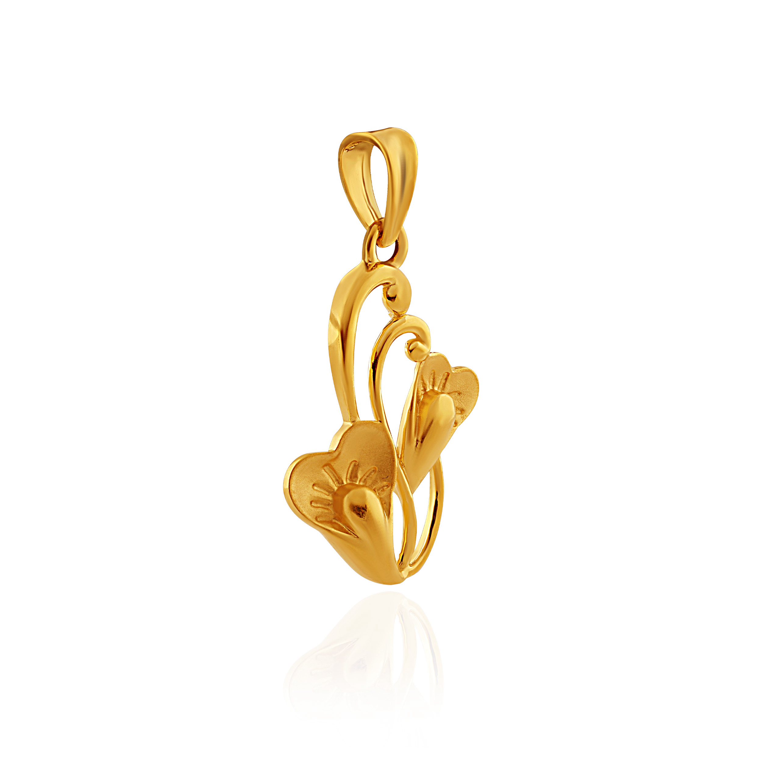 Heart Petal Floral Gold Pendant - Senco Gold and Diamonds