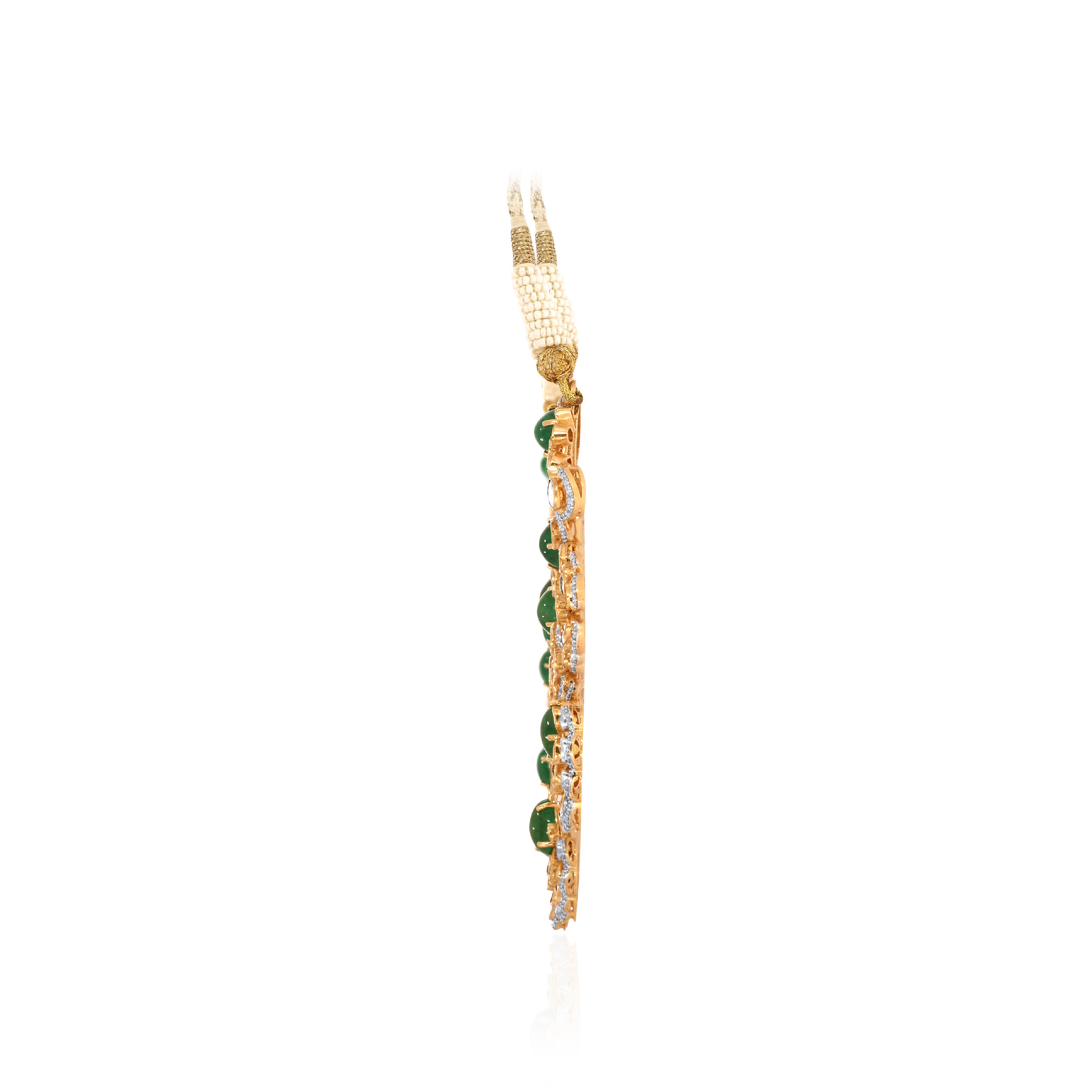 14K Yellow Gold Polki Diamond Necklace-DGN-D000788827 - Senco Gold and Diamonds