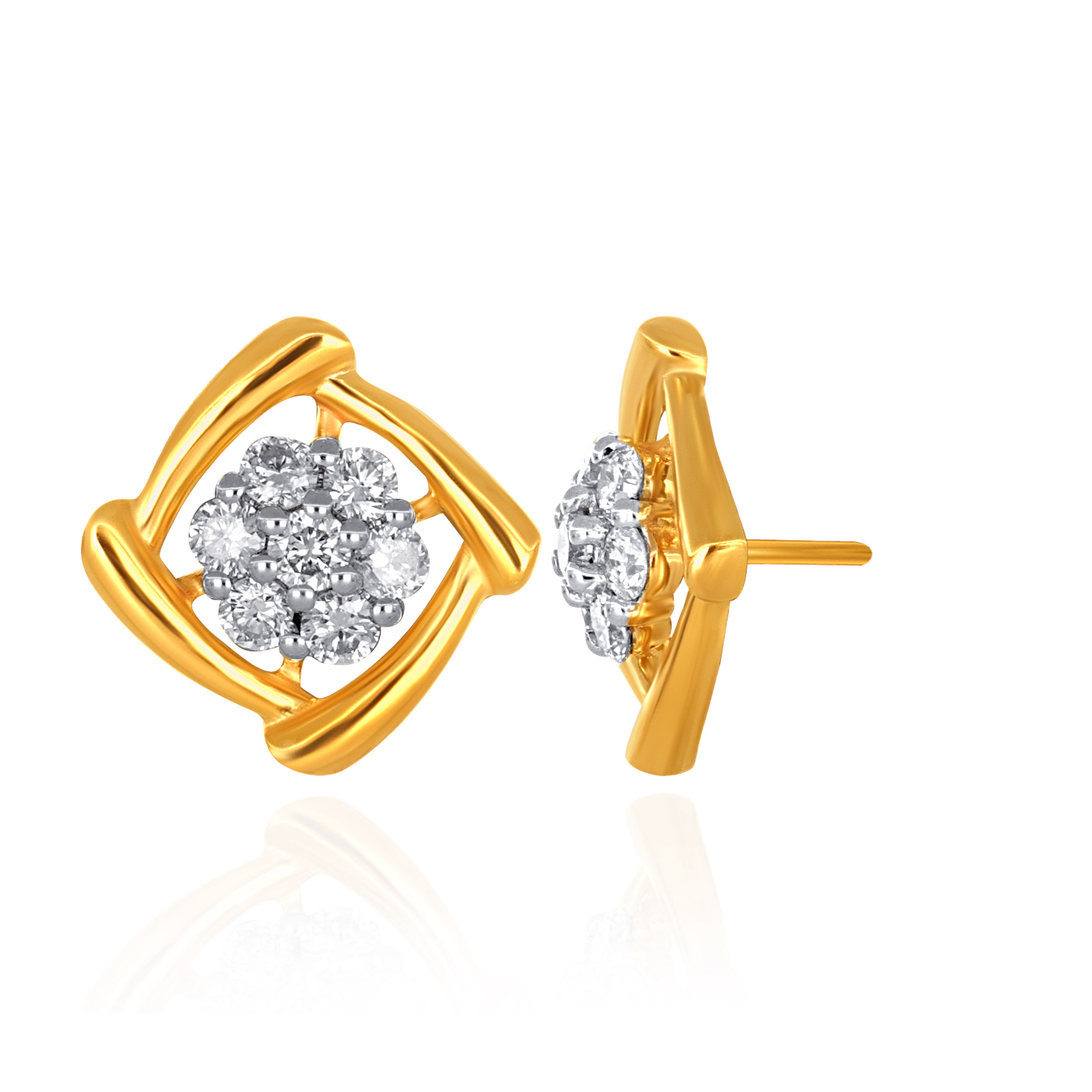 Quattro Petal Diamond Studs - Senco Gold and Diamonds