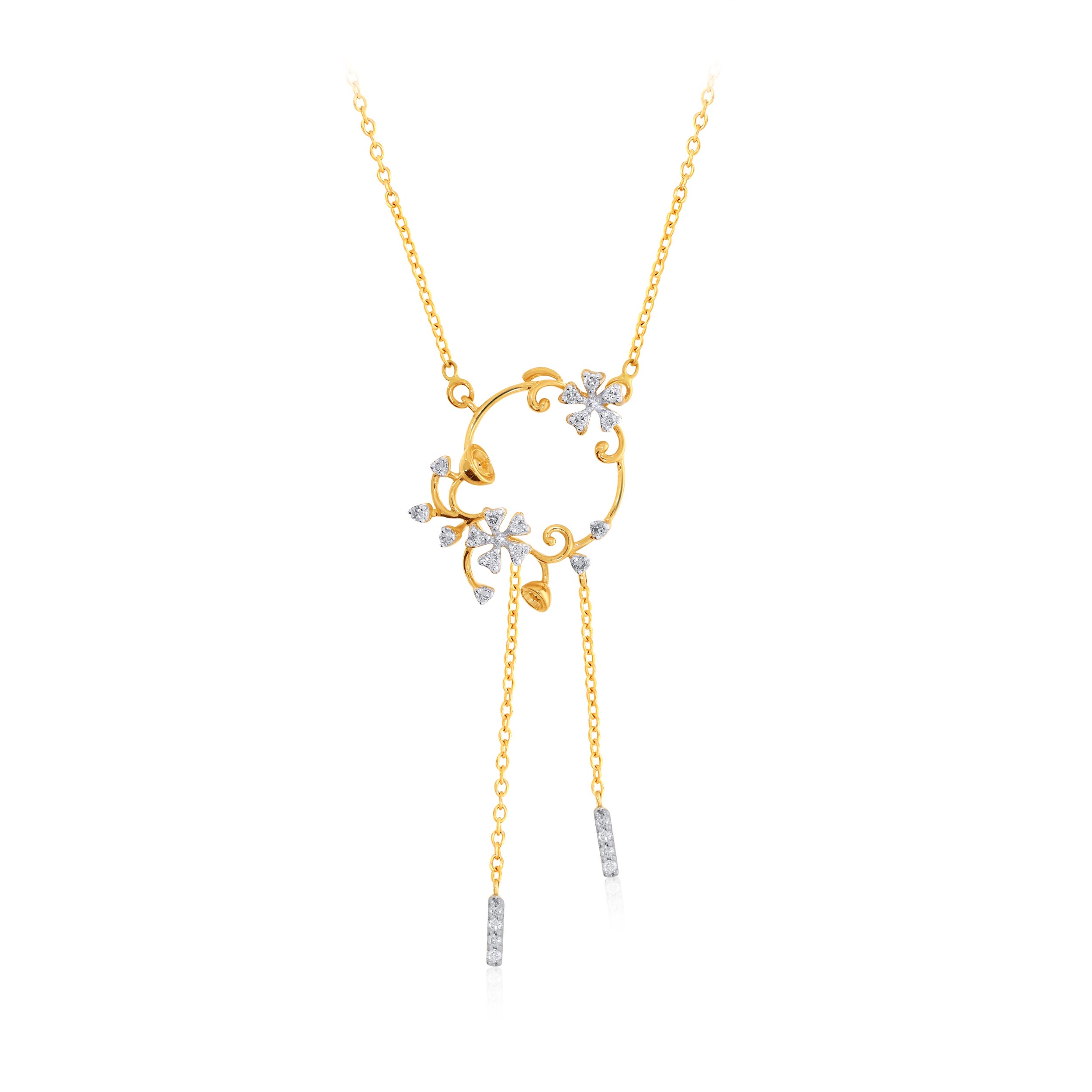 Divine Wreath Diamond Chain Pendant - Senco Gold and Diamonds