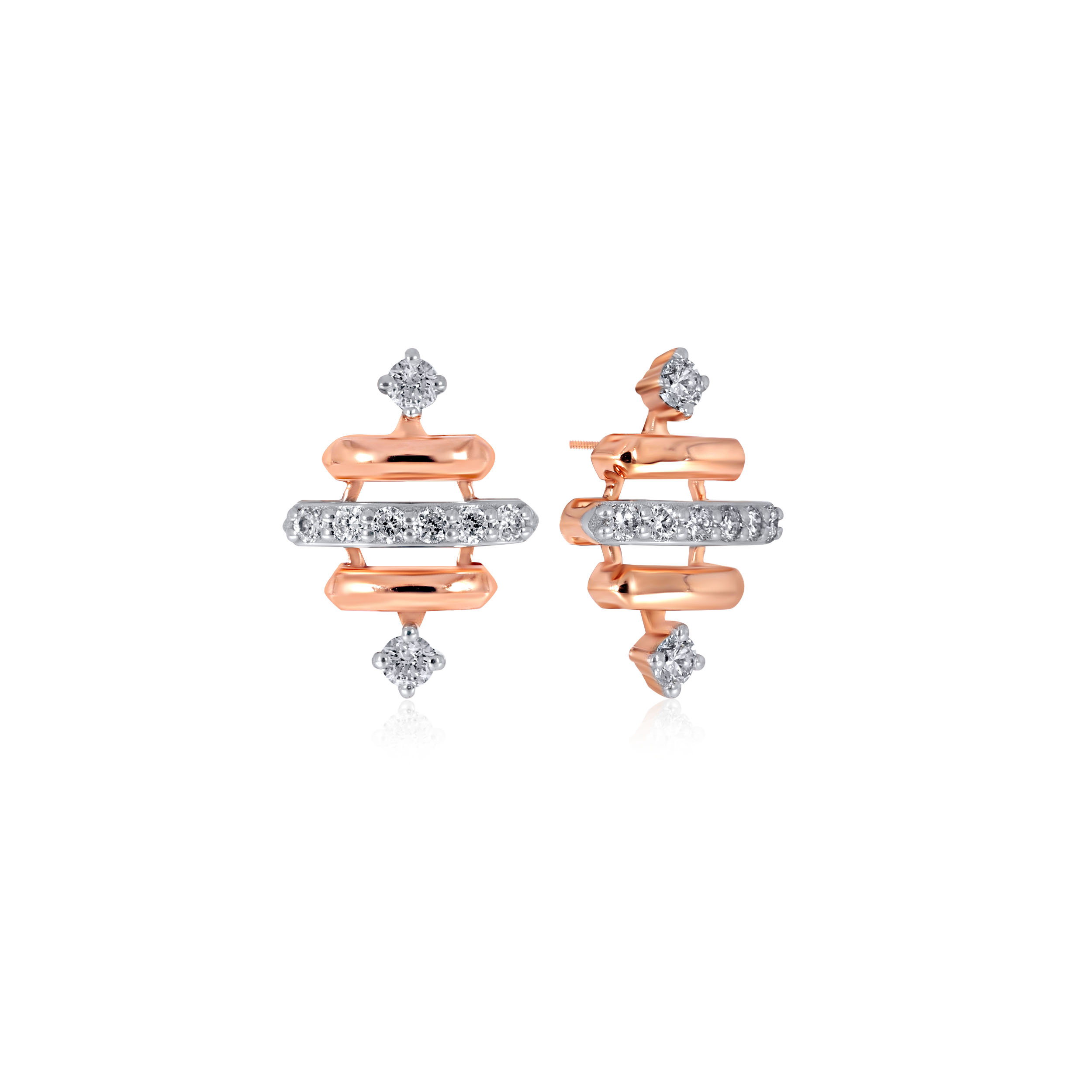 Radiant Path Diamond Studs - Senco Gold and Diamonds