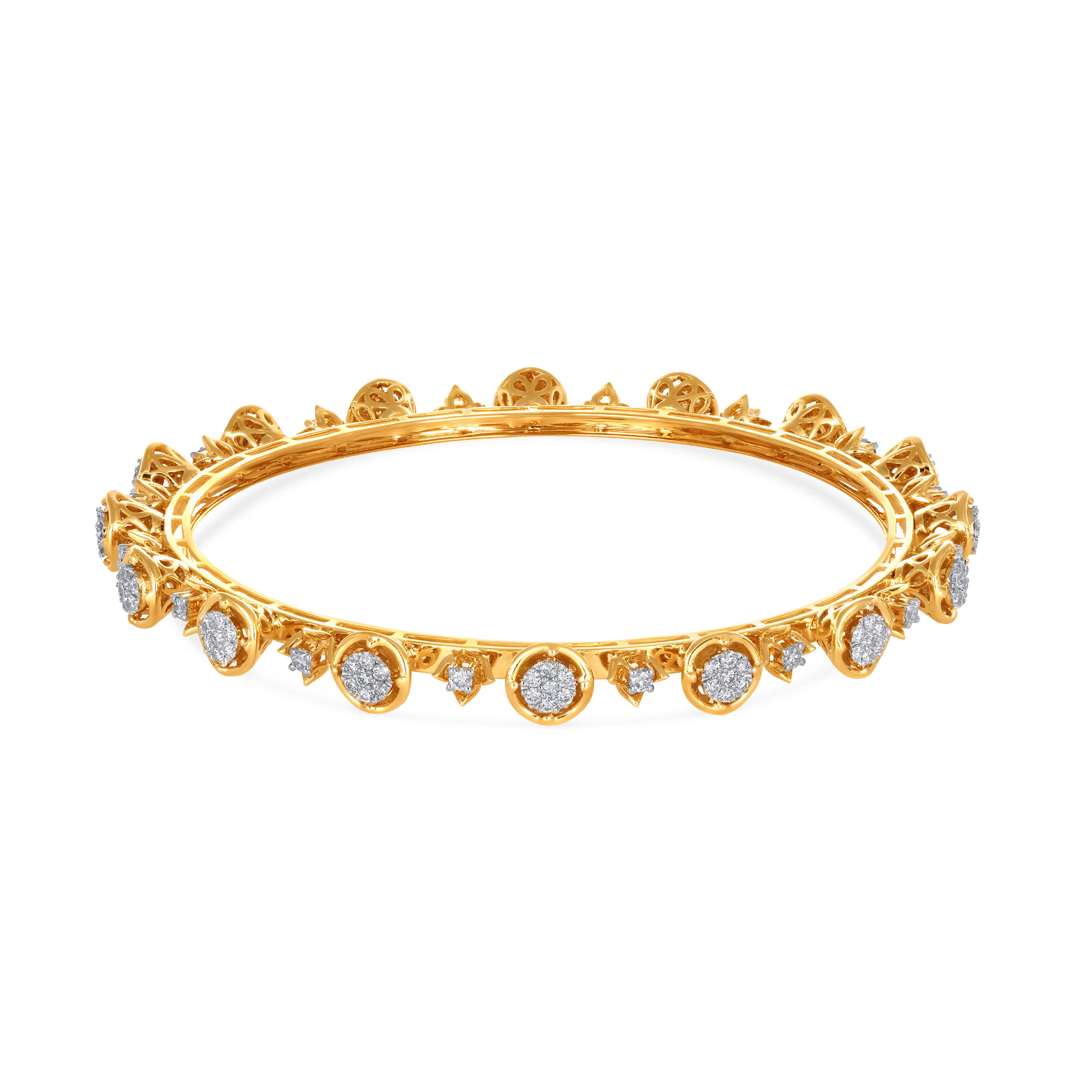 Whispers Of Petals Diamond Bangle - Senco Gold and Diamonds