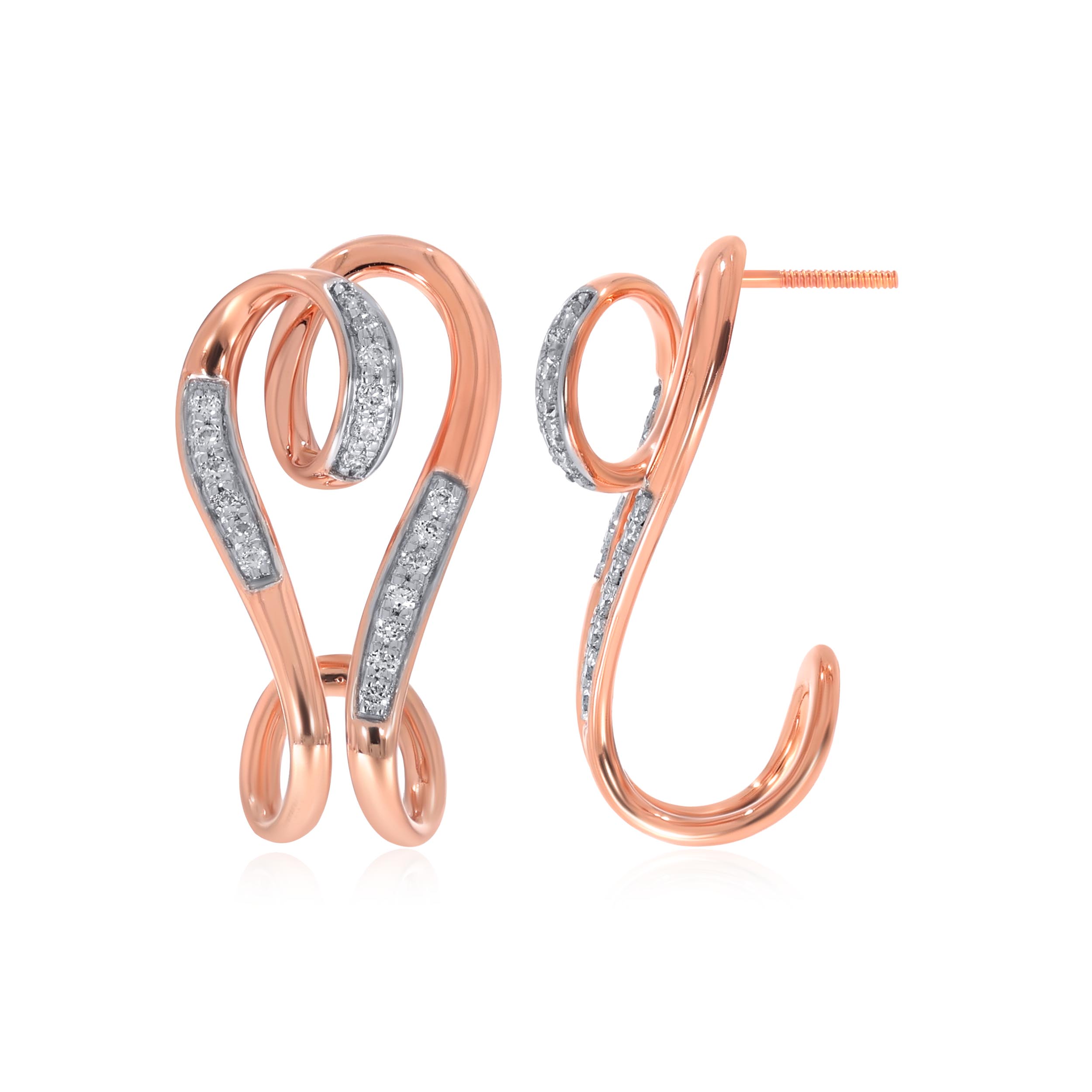 Adorable Spin Diamond Studs - Senco Gold and Diamonds