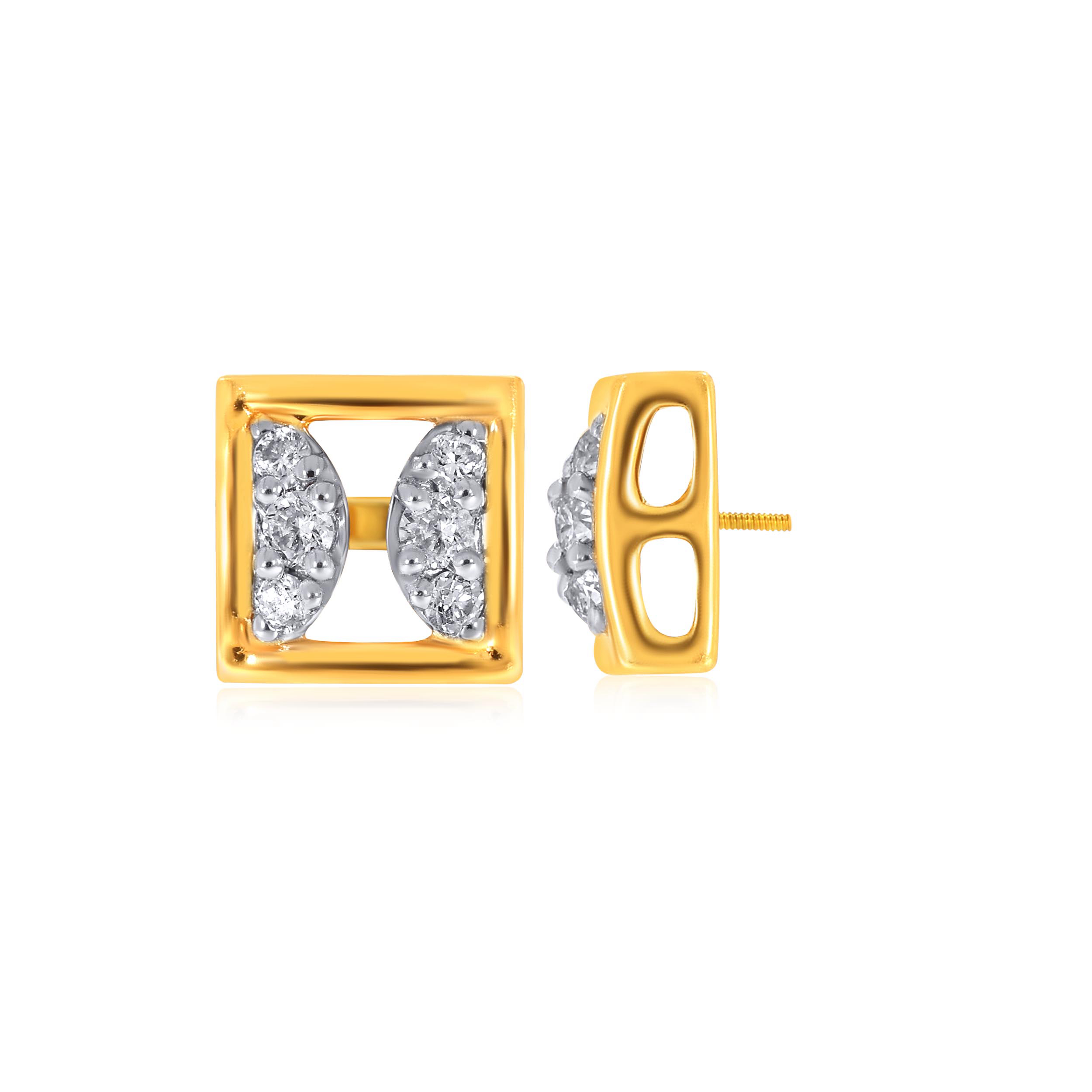 Gleaming Curtains Diamond Studs - Senco Gold and Diamonds