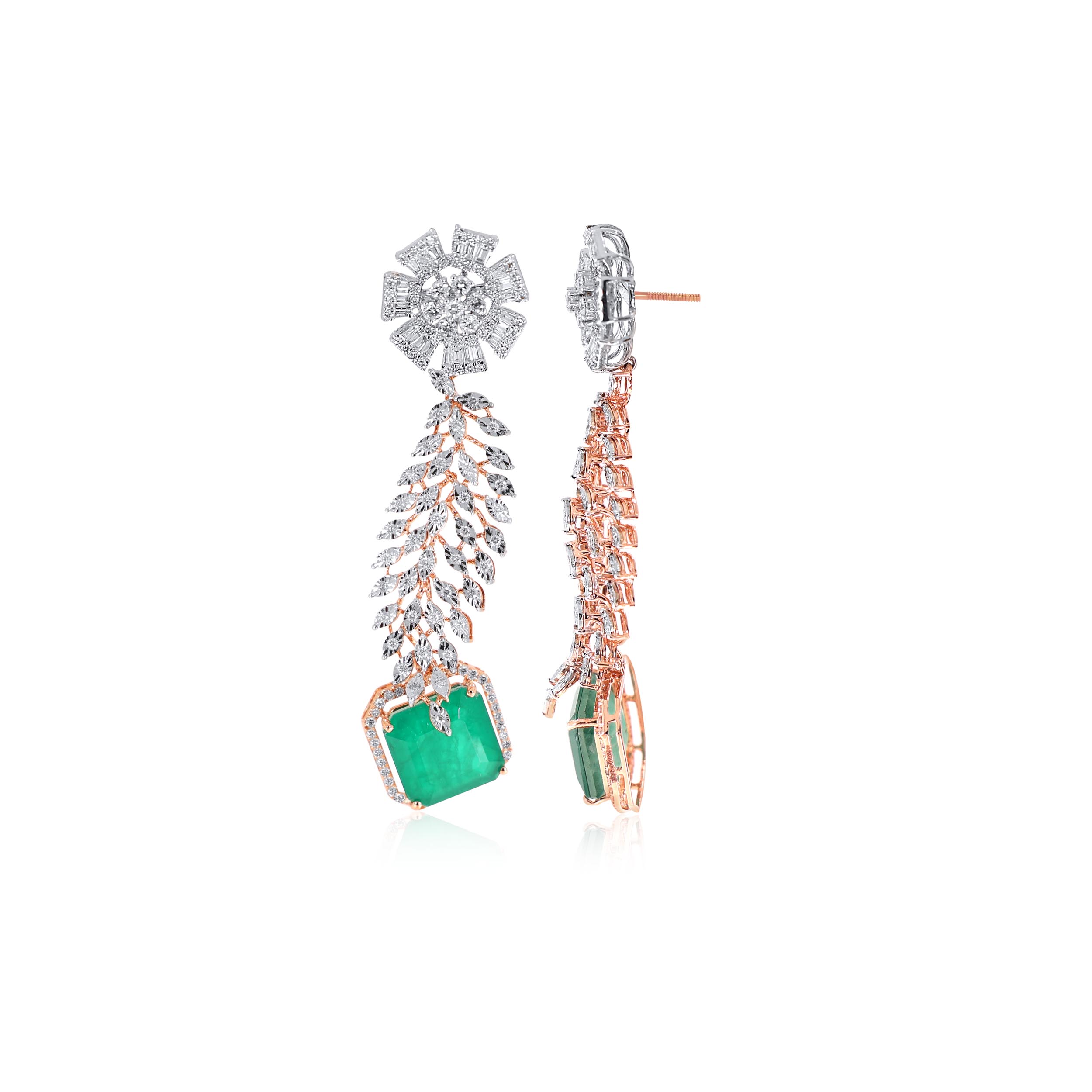 Floral Flair Diamond Earrings - Senco Gold and Diamonds