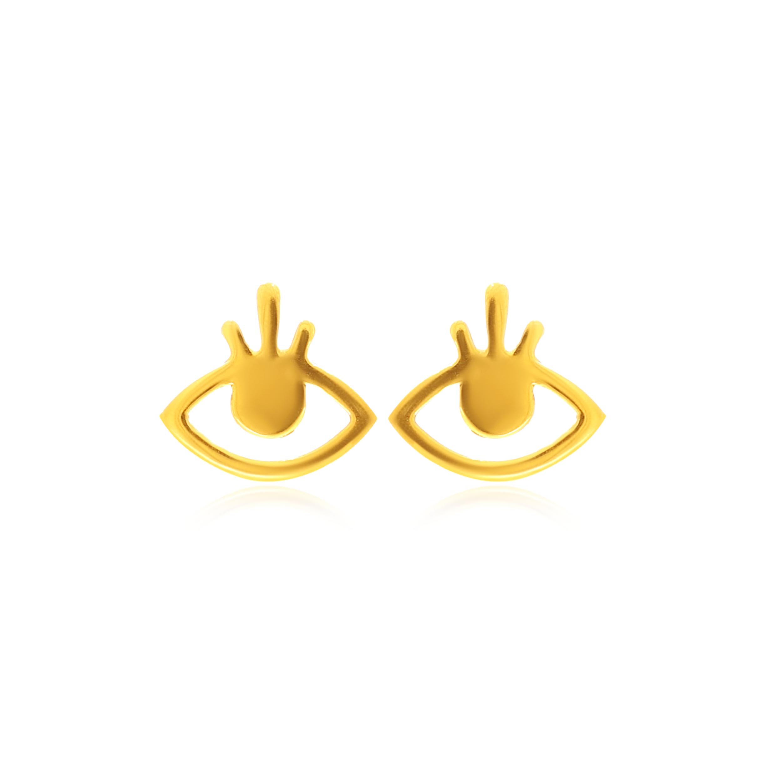 Wondering Eyes Kids Gold Studs - Senco Gold and Diamonds