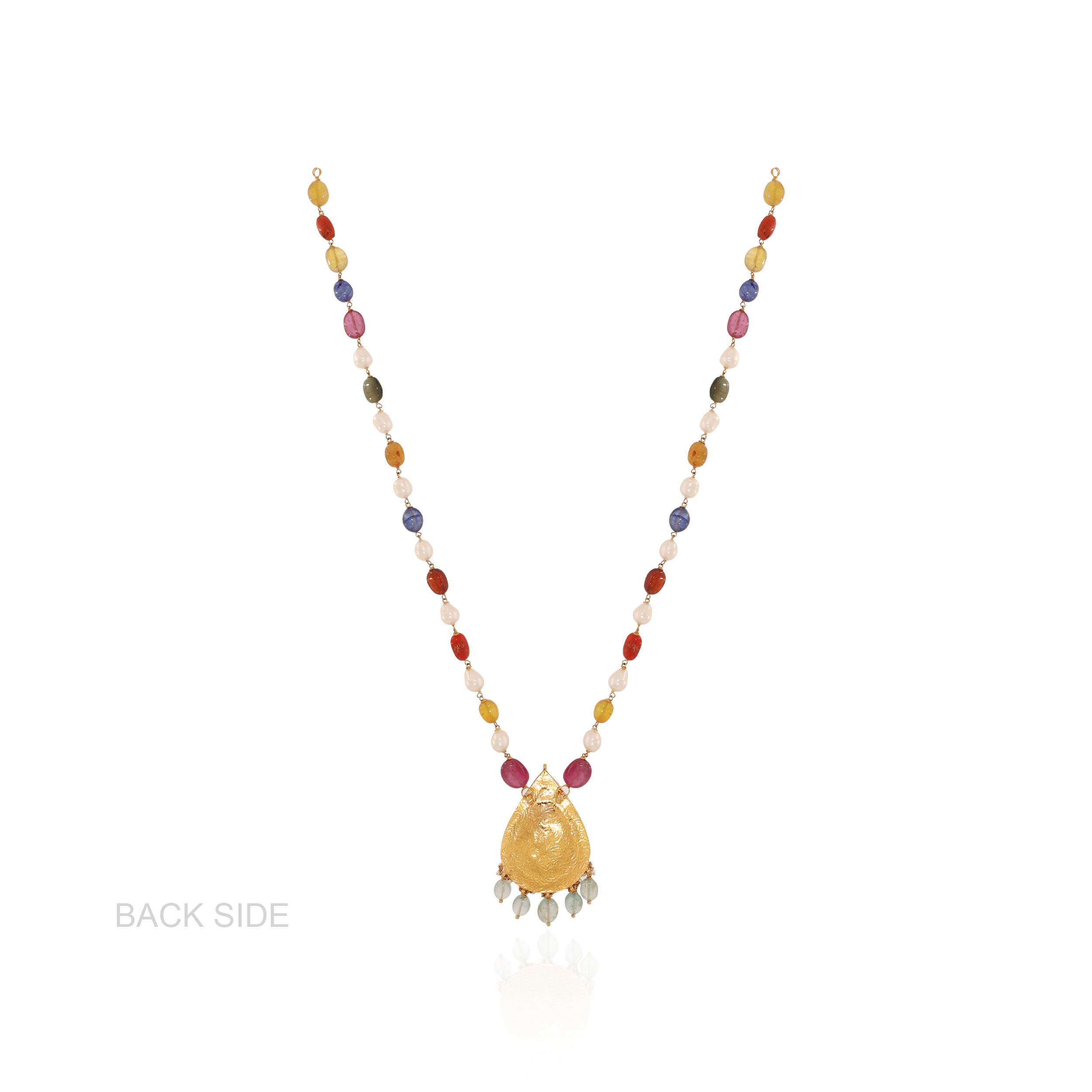 22K Yellow Gold Kundan Necklace-GN-D000788439 - Senco Gold and Diamonds
