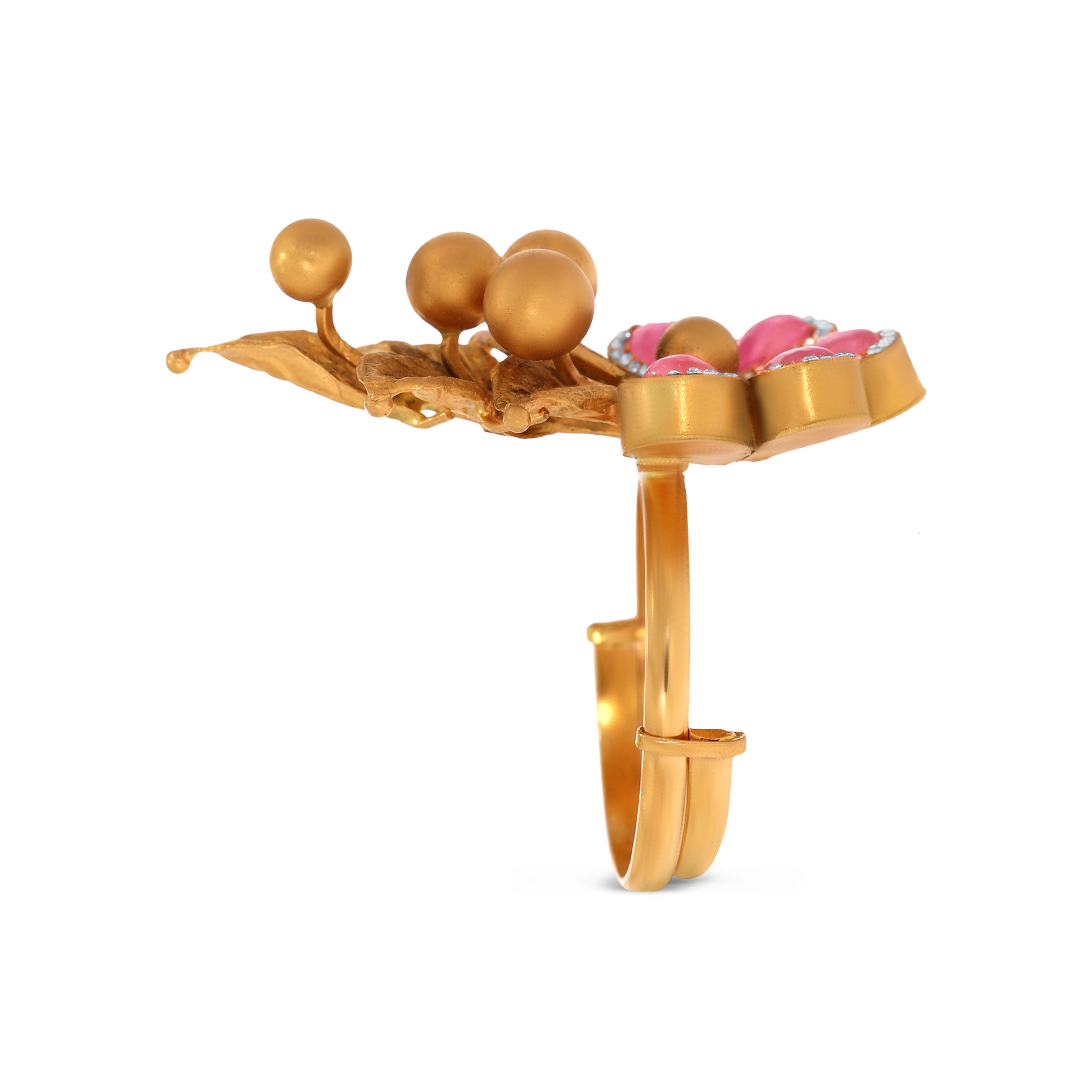 22K Yellow Gold Kundan Ring-GLR-D000765132 - Senco Gold and Diamonds