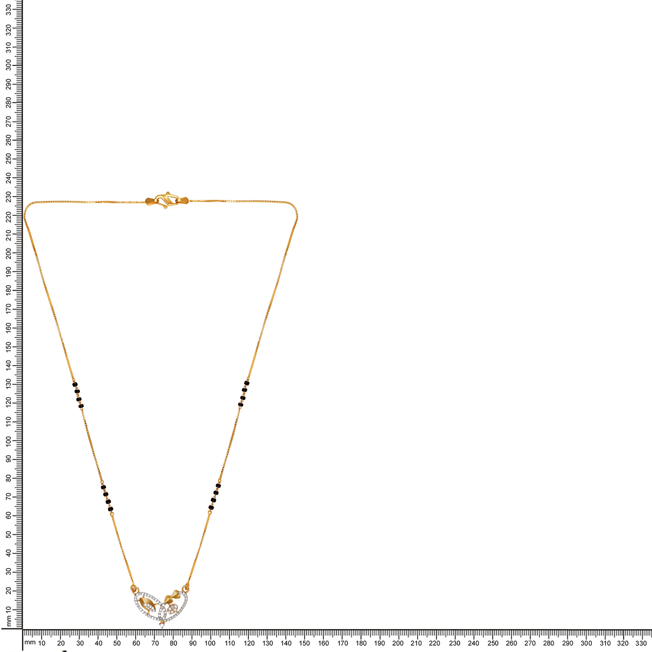 Elegant Floral Designed Gold Mangalsutra - Senco Gold and Diamonds