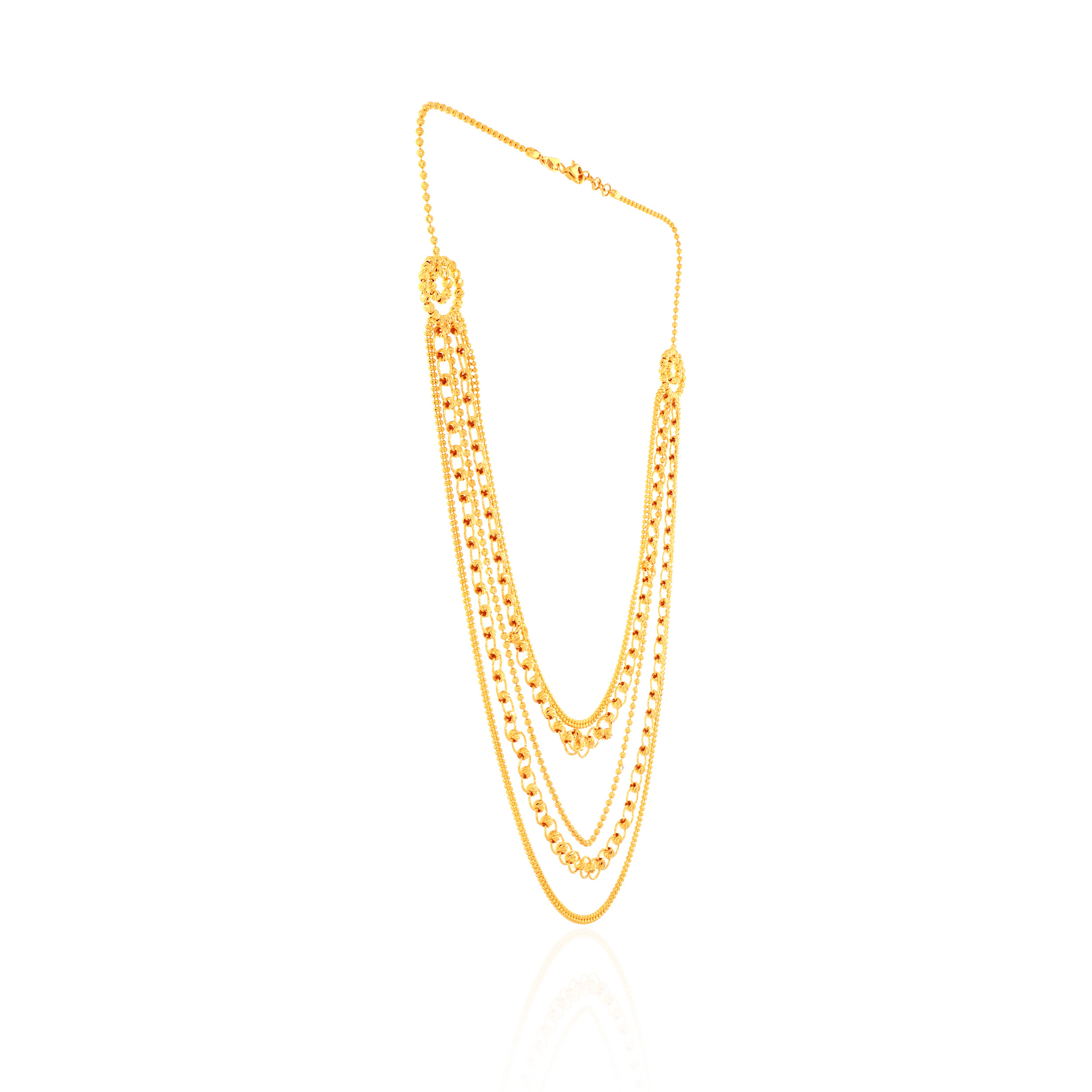 Traditional Essence Gold Lahari Chain - Senco Gold and Diamonds