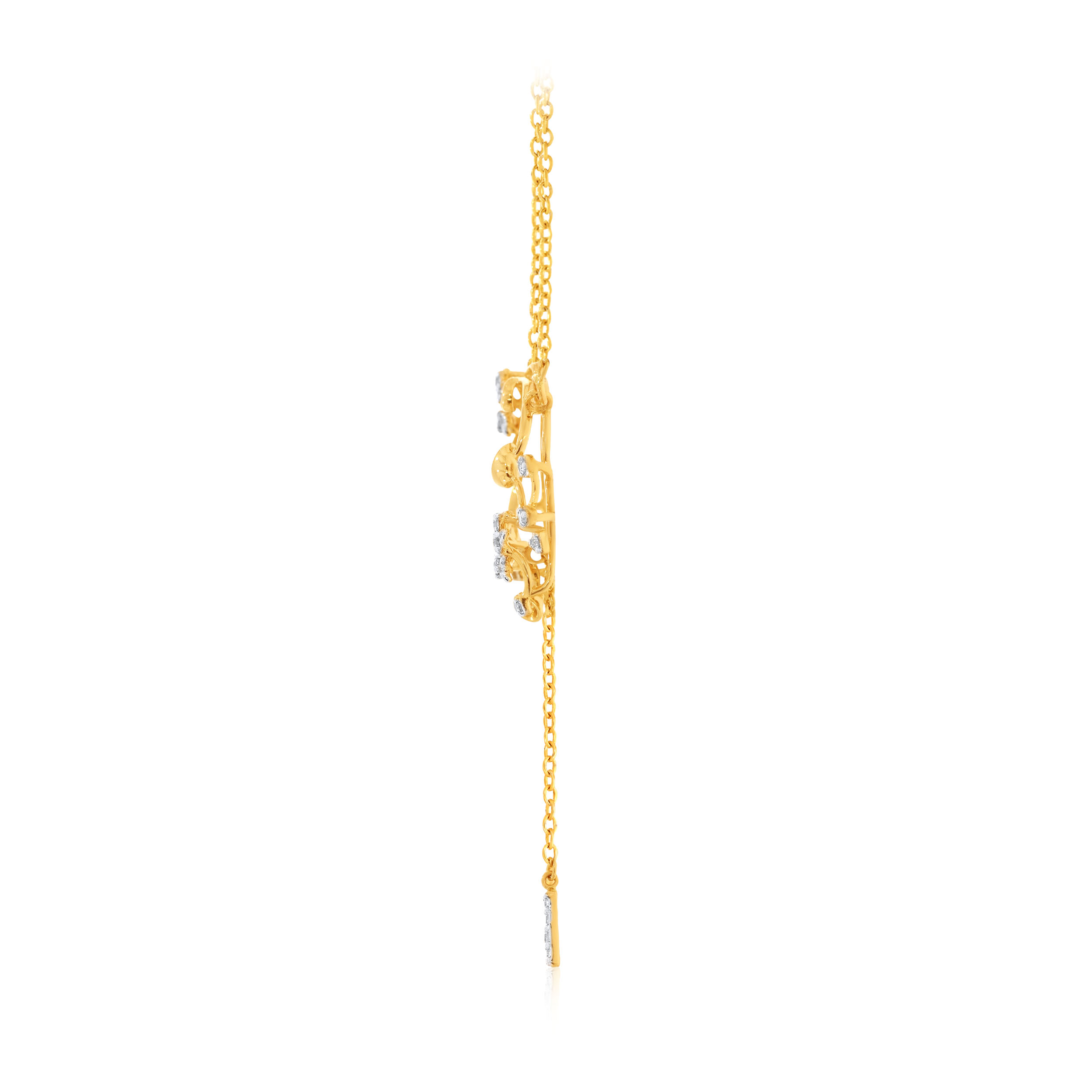 Divine Wreath Diamond Chain Pendant - Senco Gold and Diamonds