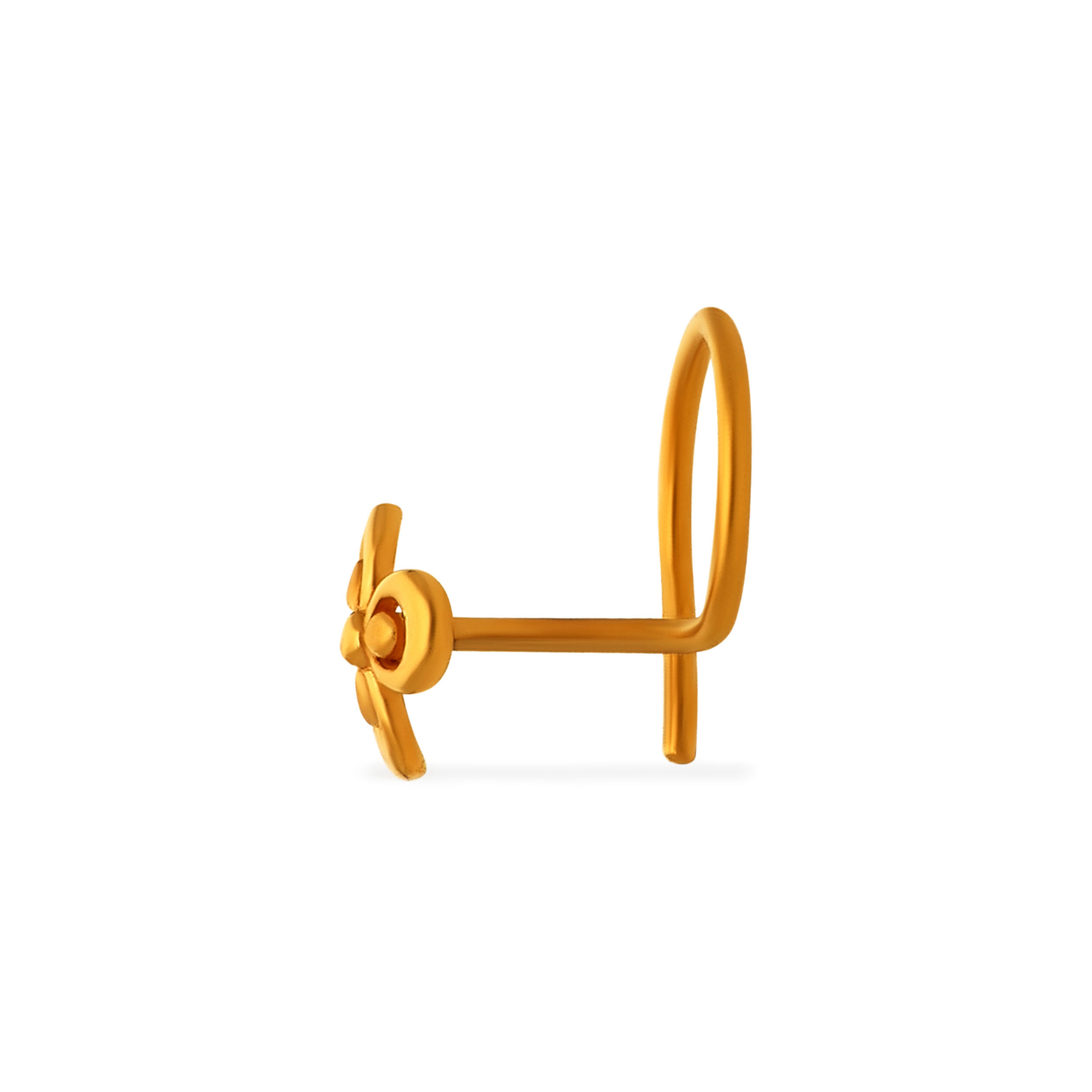  Trefoil Gold Nose Pin - Senco Gold and Diamonds