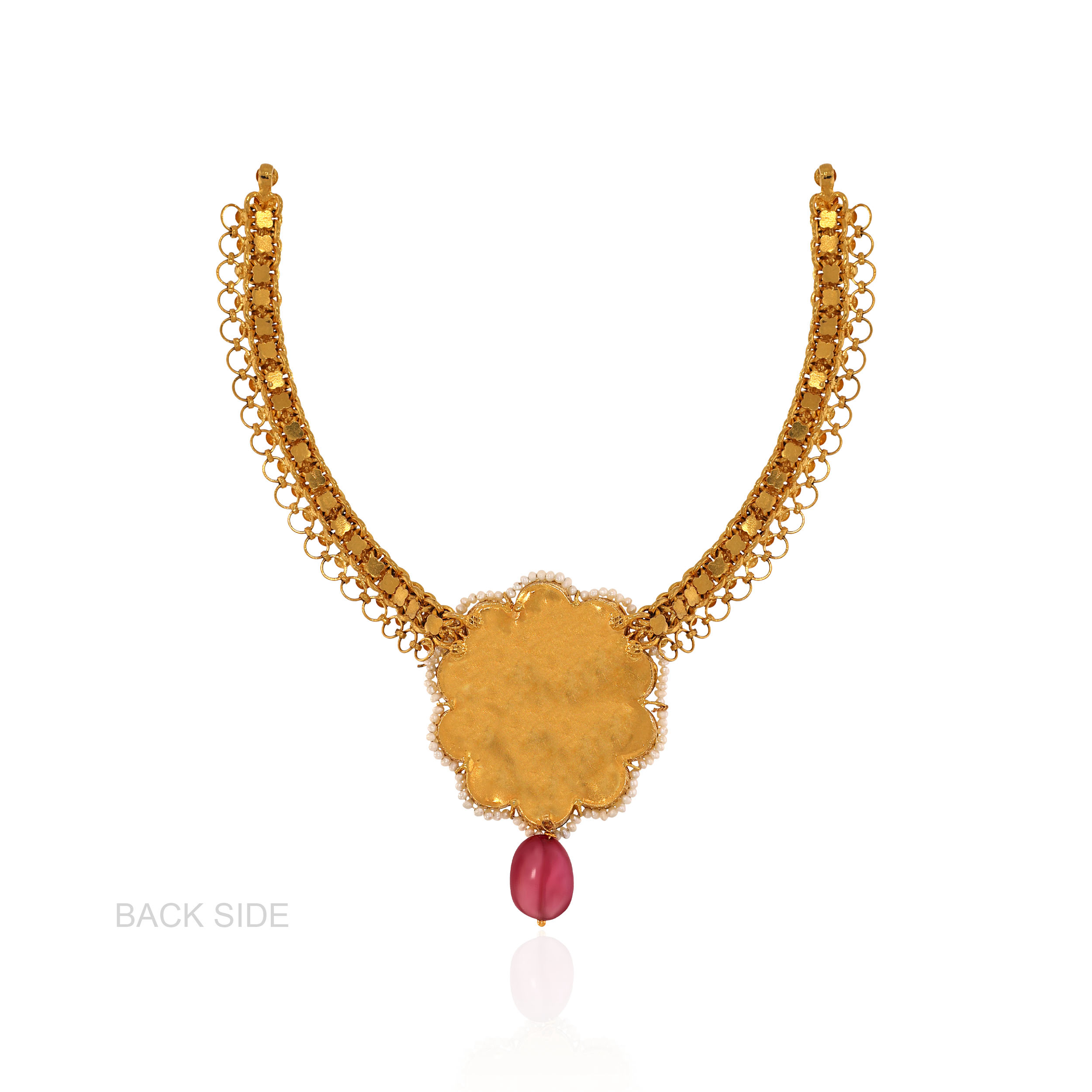 22K Yellow Gold Kundan Necklace-GN-D000788425 - Senco Gold and Diamonds