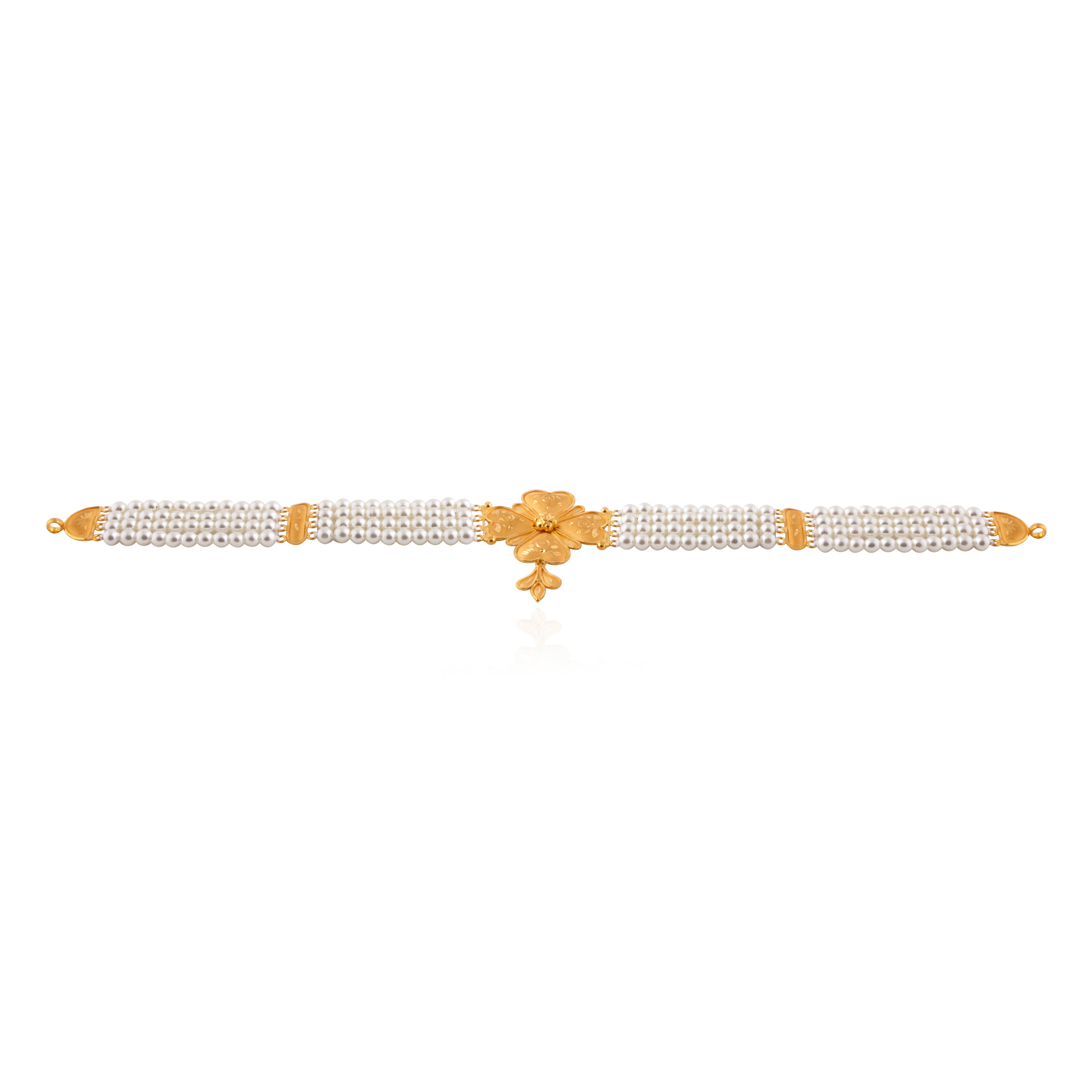 Ornamental Pearl Gold Choker - Senco Gold and Diamonds