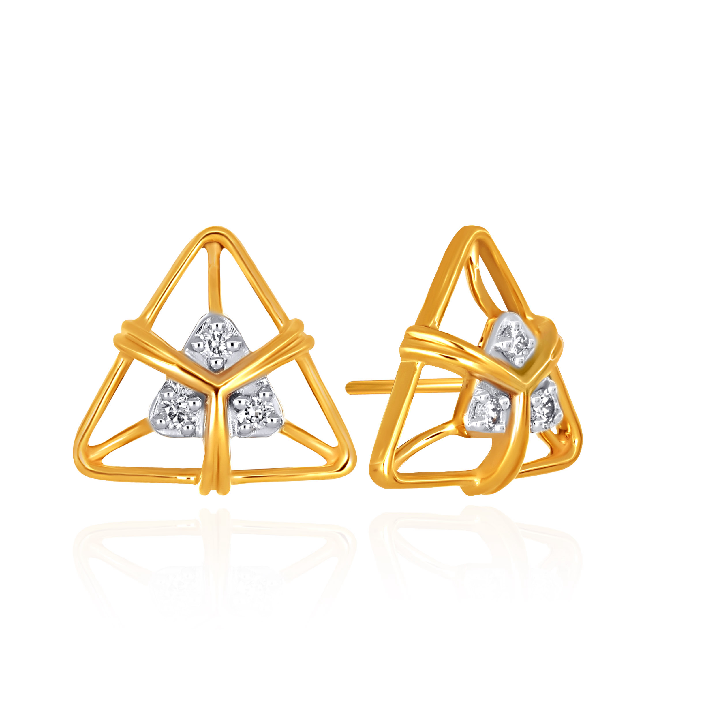 Nested Sparkle Diamond Studs - Senco Gold and Diamonds