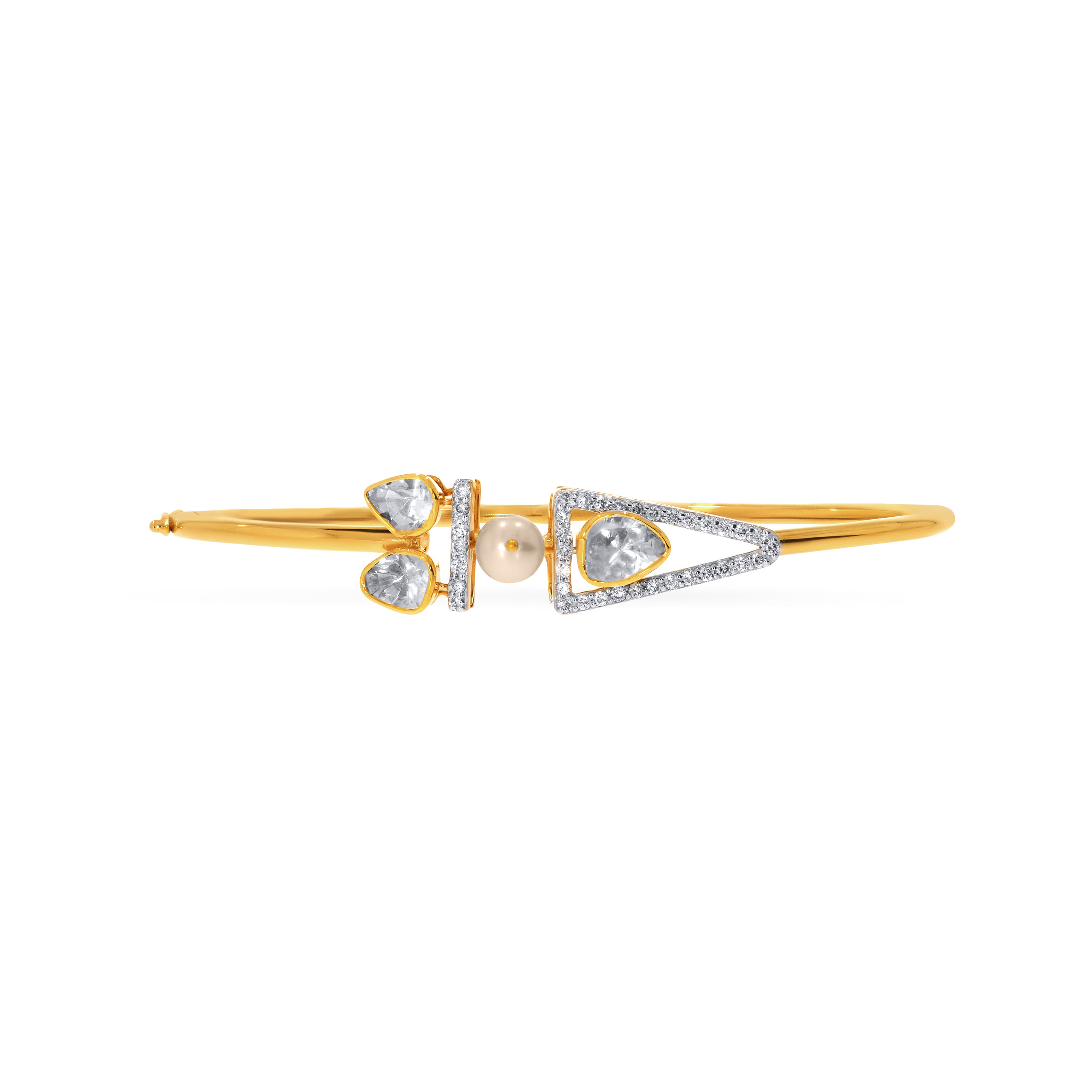 Tribal Art Polki Diamond Bracelet - Senco Gold and Diamonds