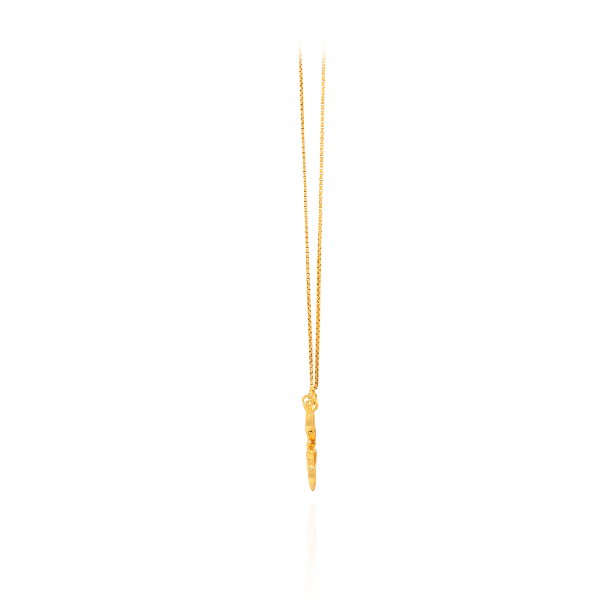 Luminous Petal Gold Chain Pendant - Senco Gold and Diamonds