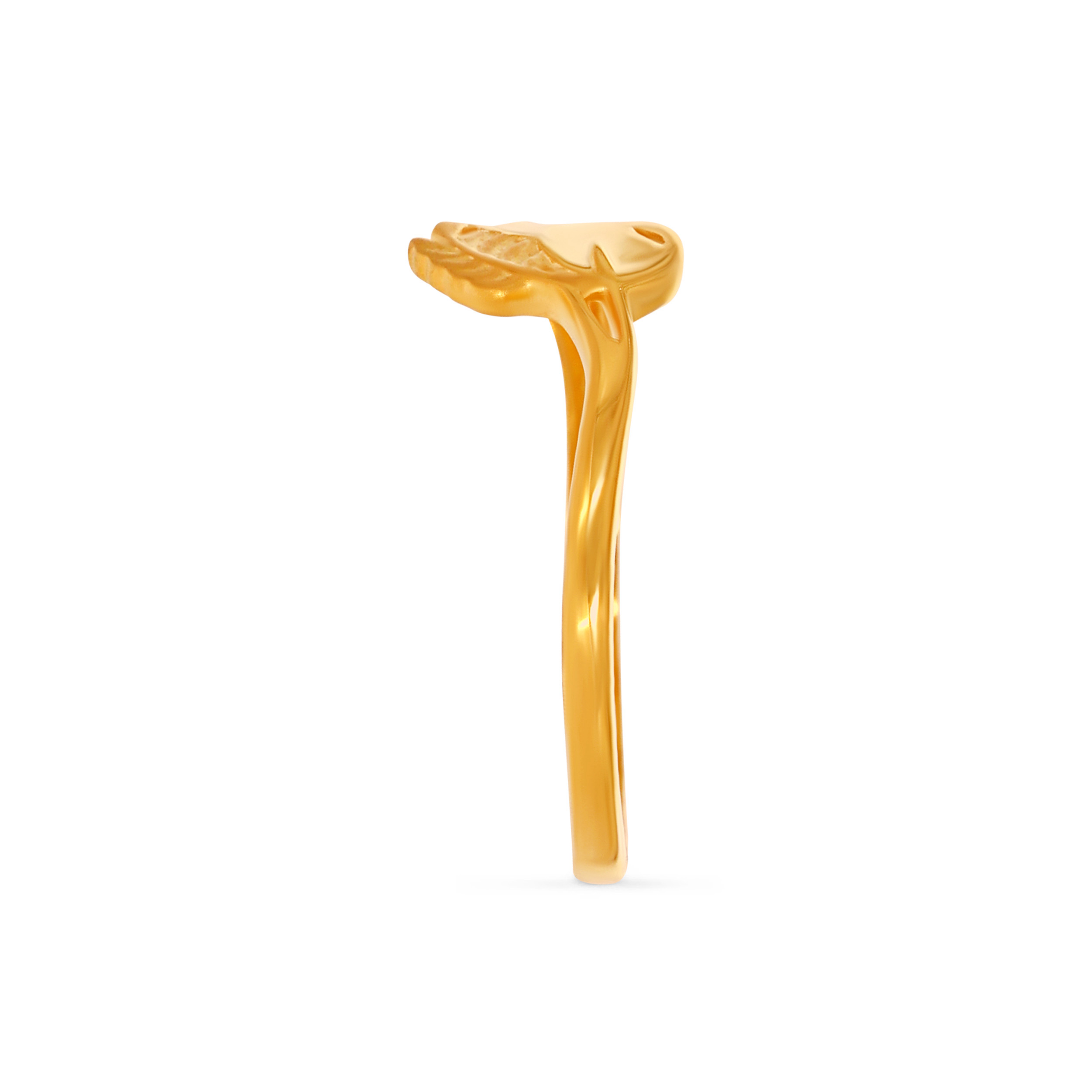 Serene Leaf Gold Ring - Senco Gold and Diamonds