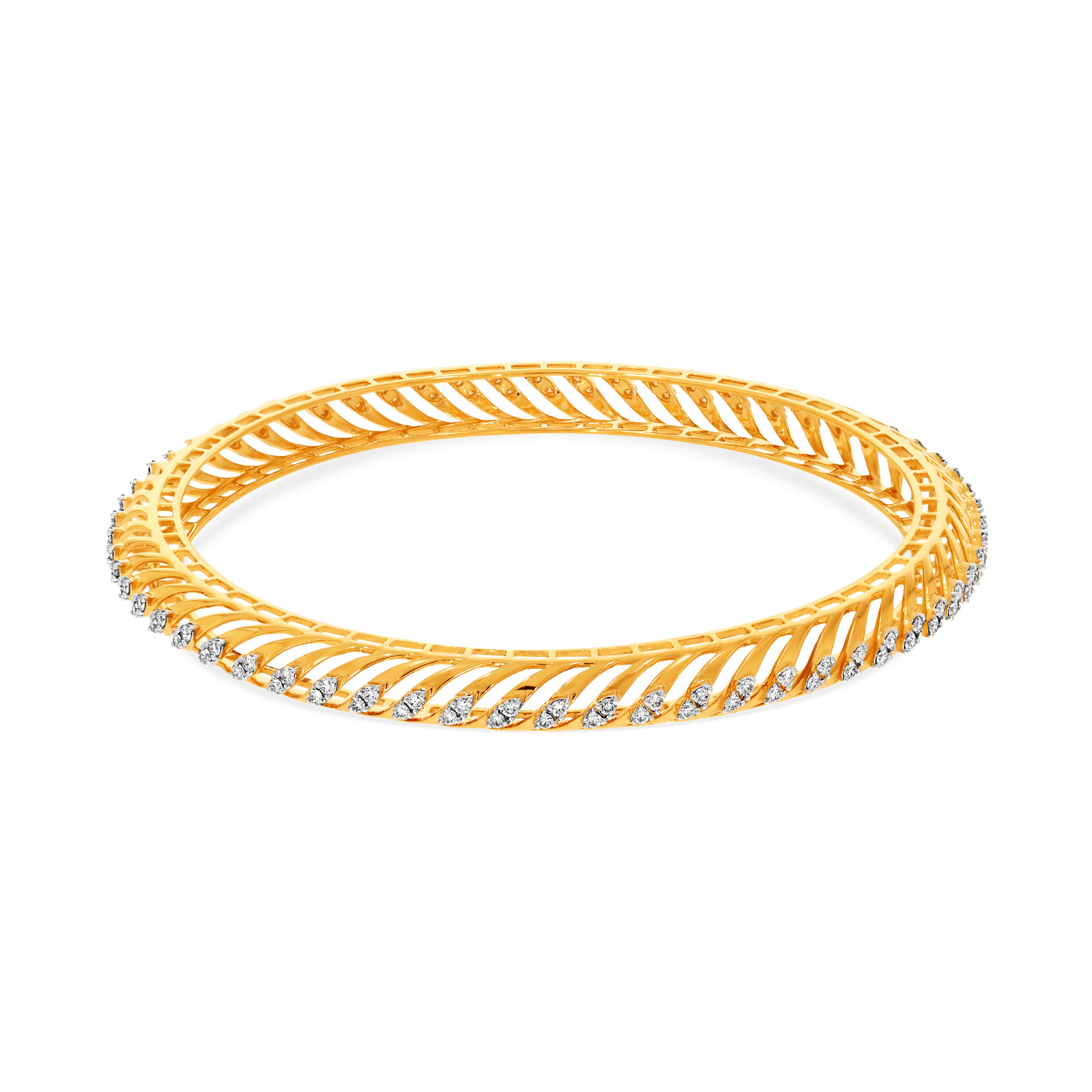 Draped In Luxury Diamond Bangle - Senco Gold and Diamonds