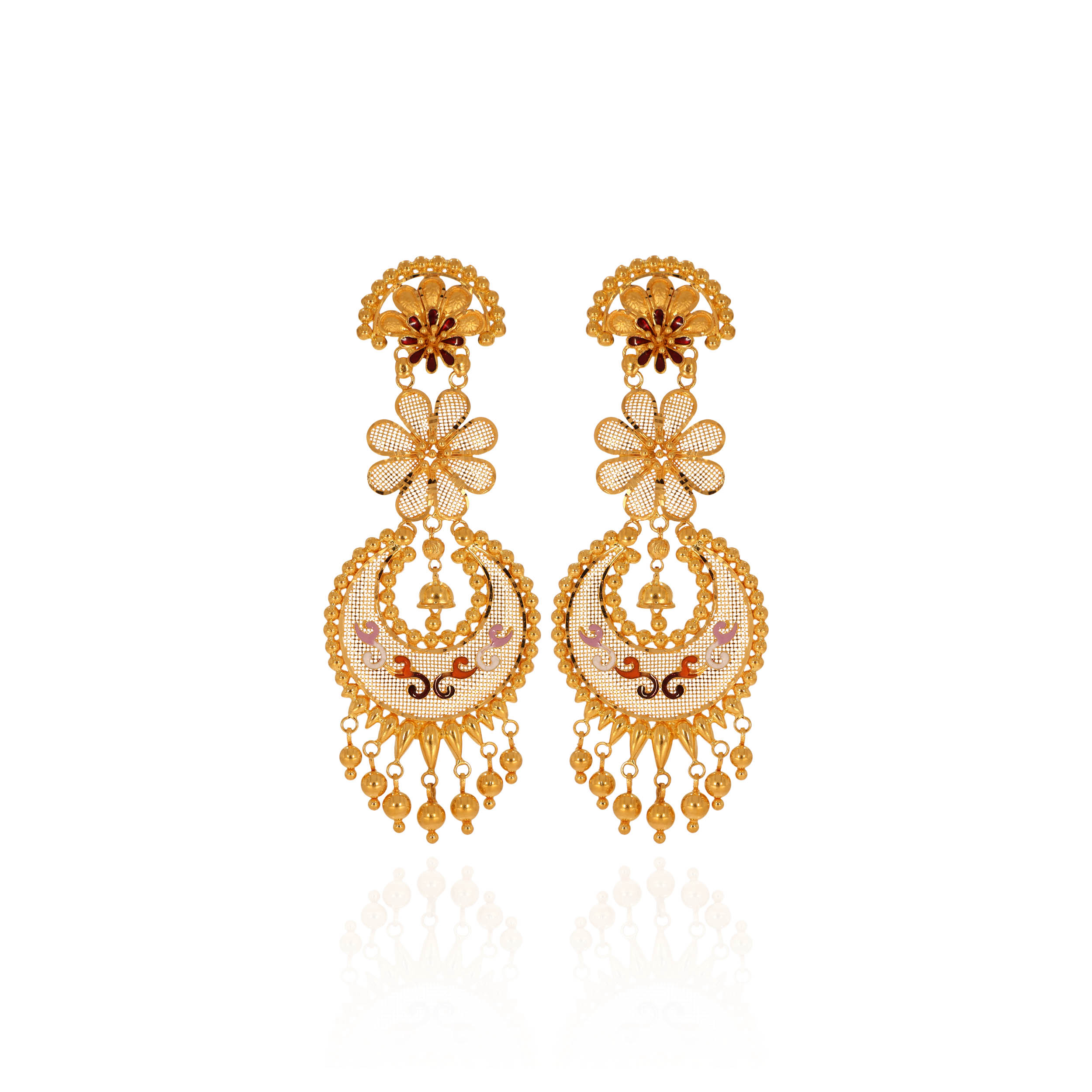 Enchanted Flora Gold Earrings - Senco Gold and Diamonds