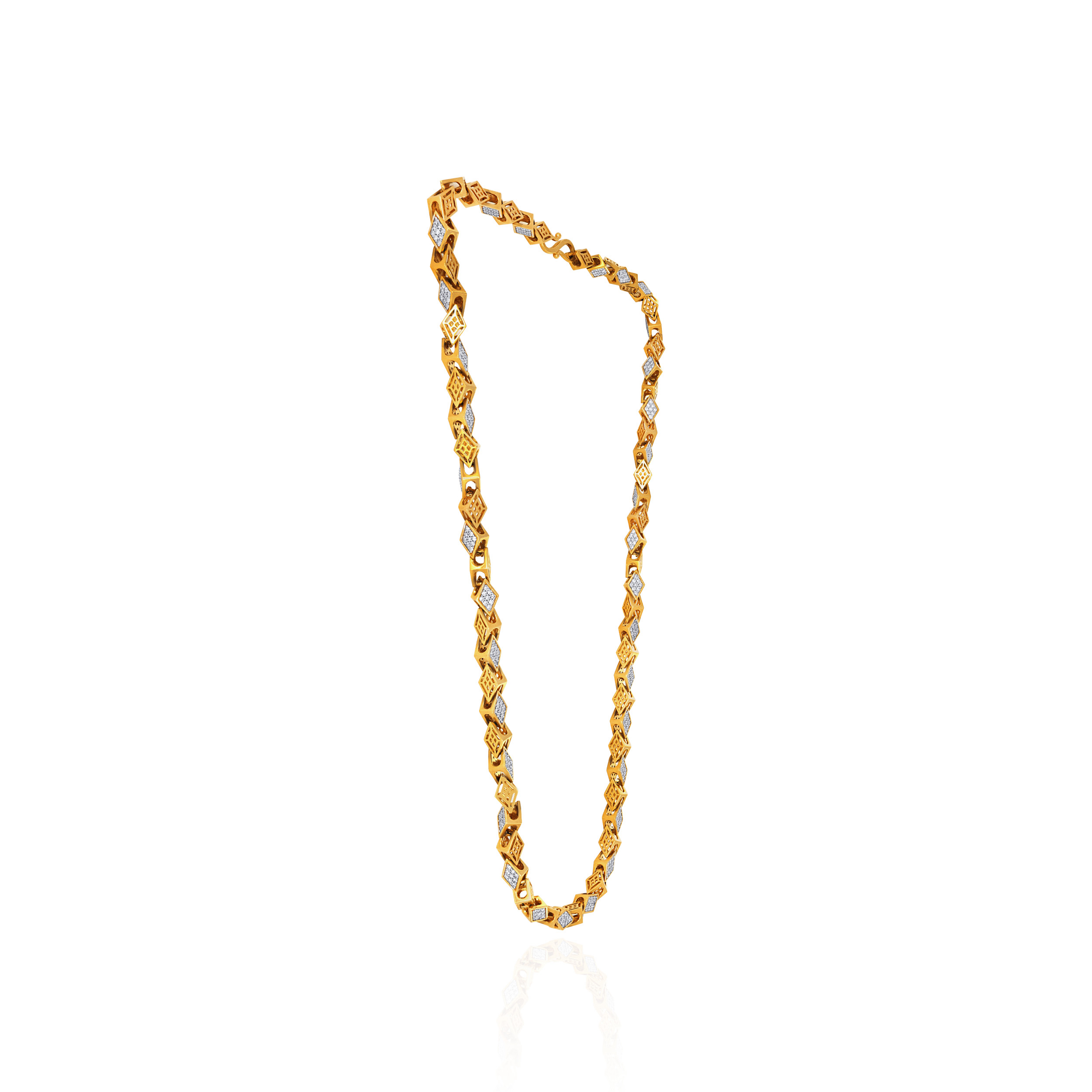 Noir Rhombus Signature Men's Diamond Chain - Senco Gold and Diamonds