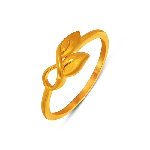 Twin Bud Loop Gold Ring - Senco Gold and Diamonds
