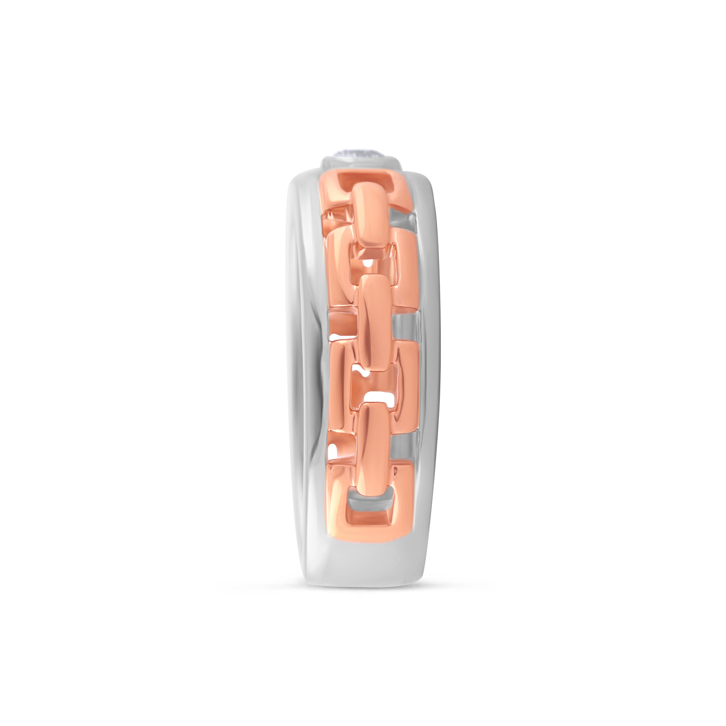 Sovereign Merge Men's Platinum Gold Ring - Senco Gold and Diamonds
