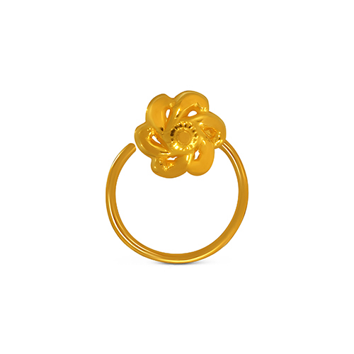 Floret Swirl Gold Nosepin - Senco Gold and Diamonds