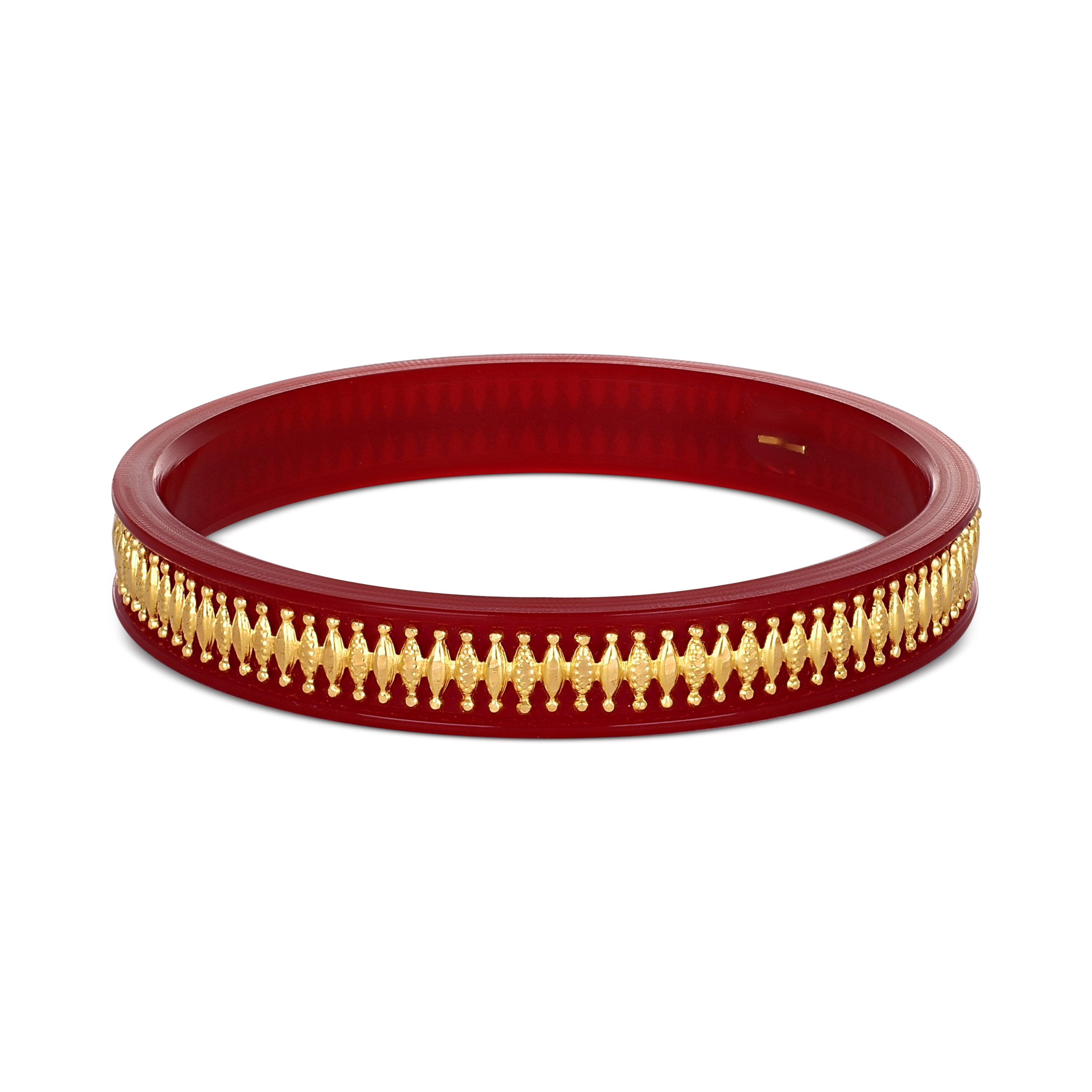 Crimson Legacy Gold Pola Bangle - Senco Gold and Diamonds