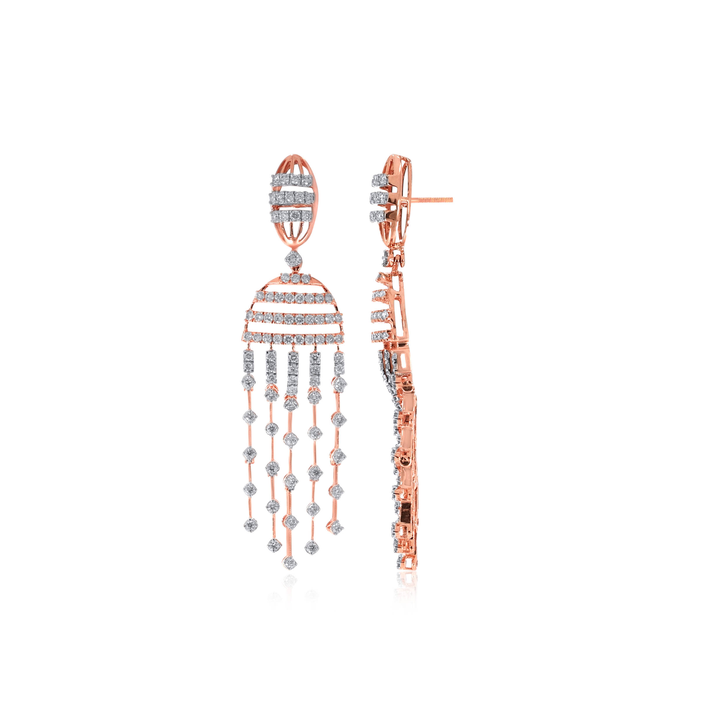 Dripping Splendour Diamond Earrings - Senco Gold and Diamonds