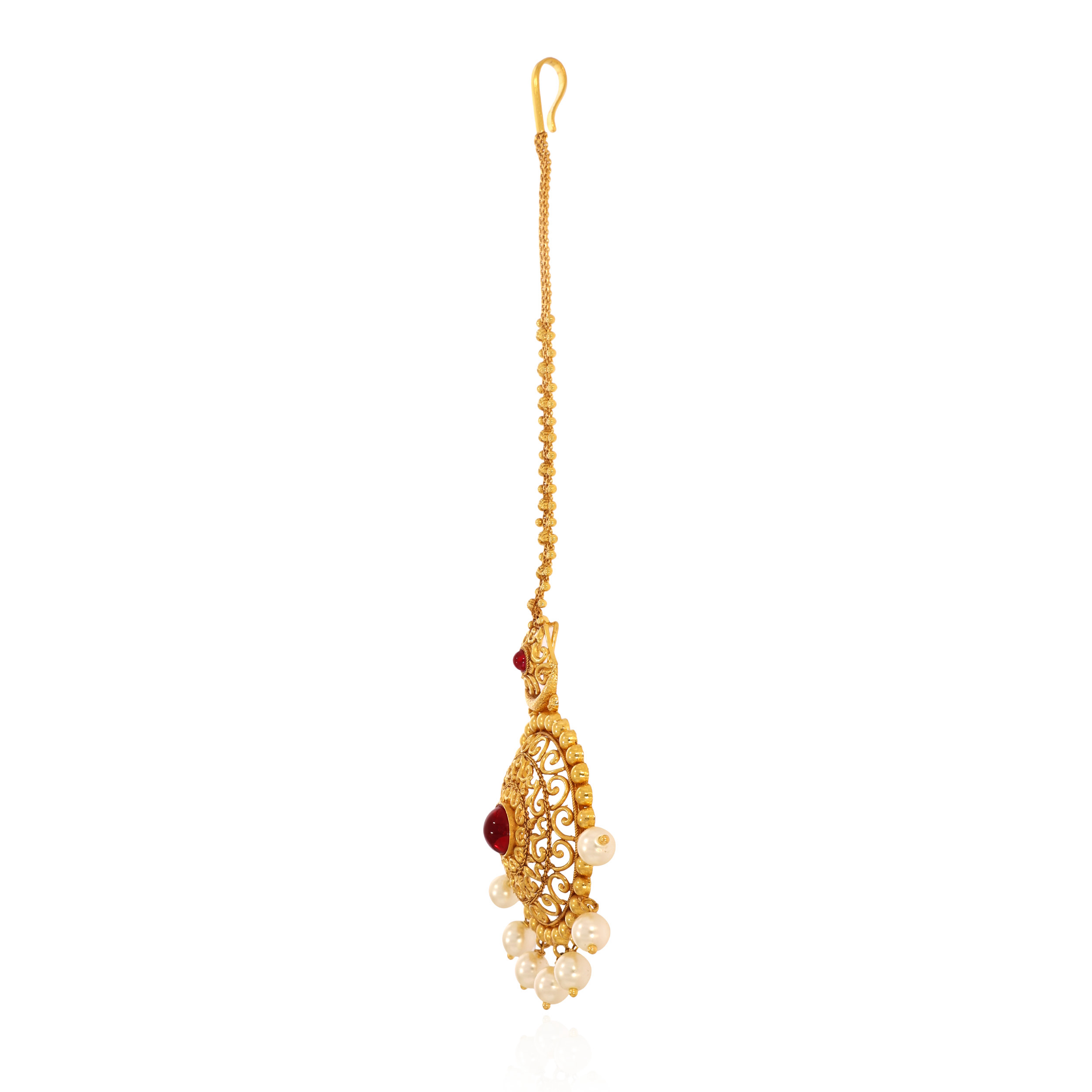Royal Ember Gold Maang Tika - Senco Gold and Diamonds