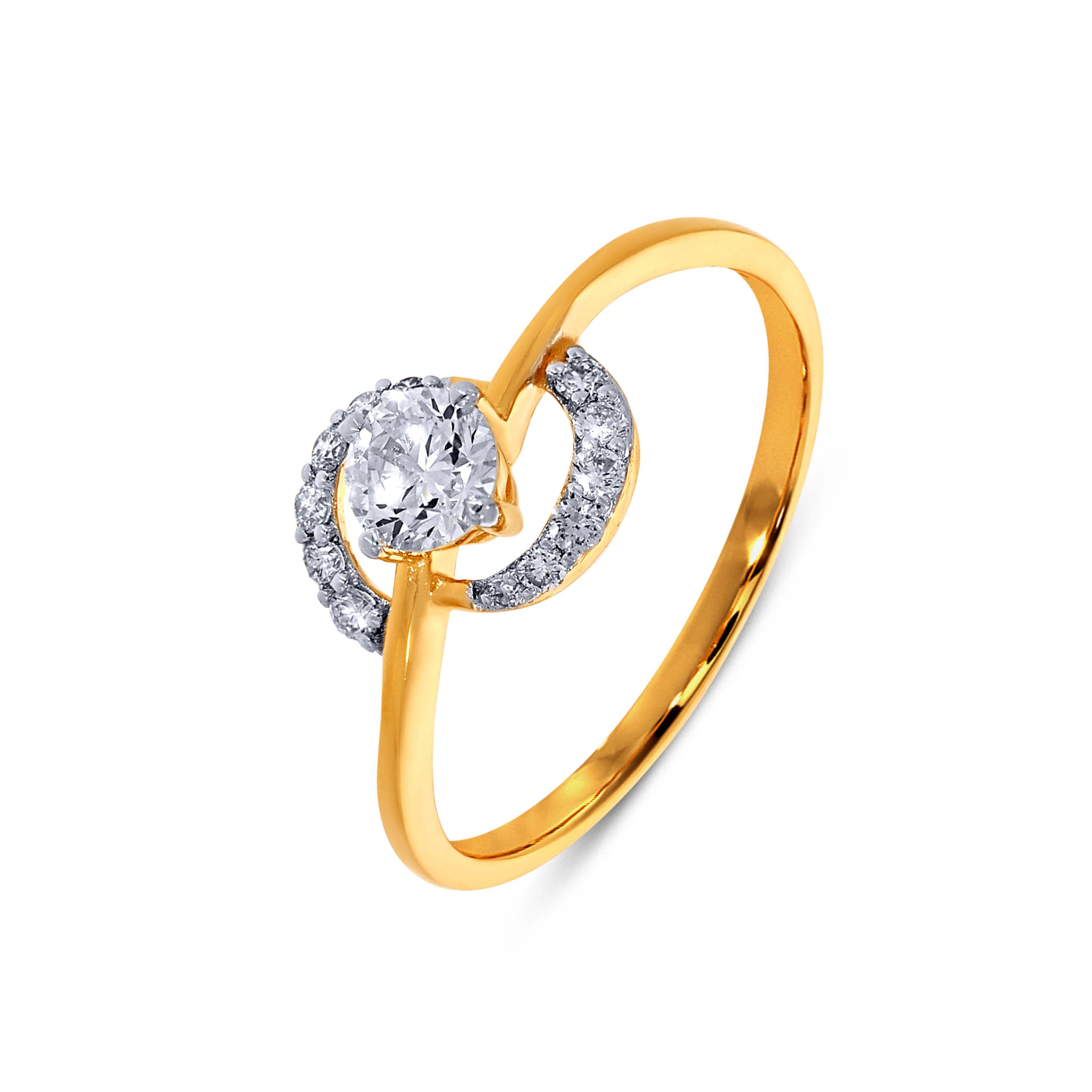 18K Yellow Gold Solitaire Ring-DLR-D000732889 - Senco Gold and Diamonds