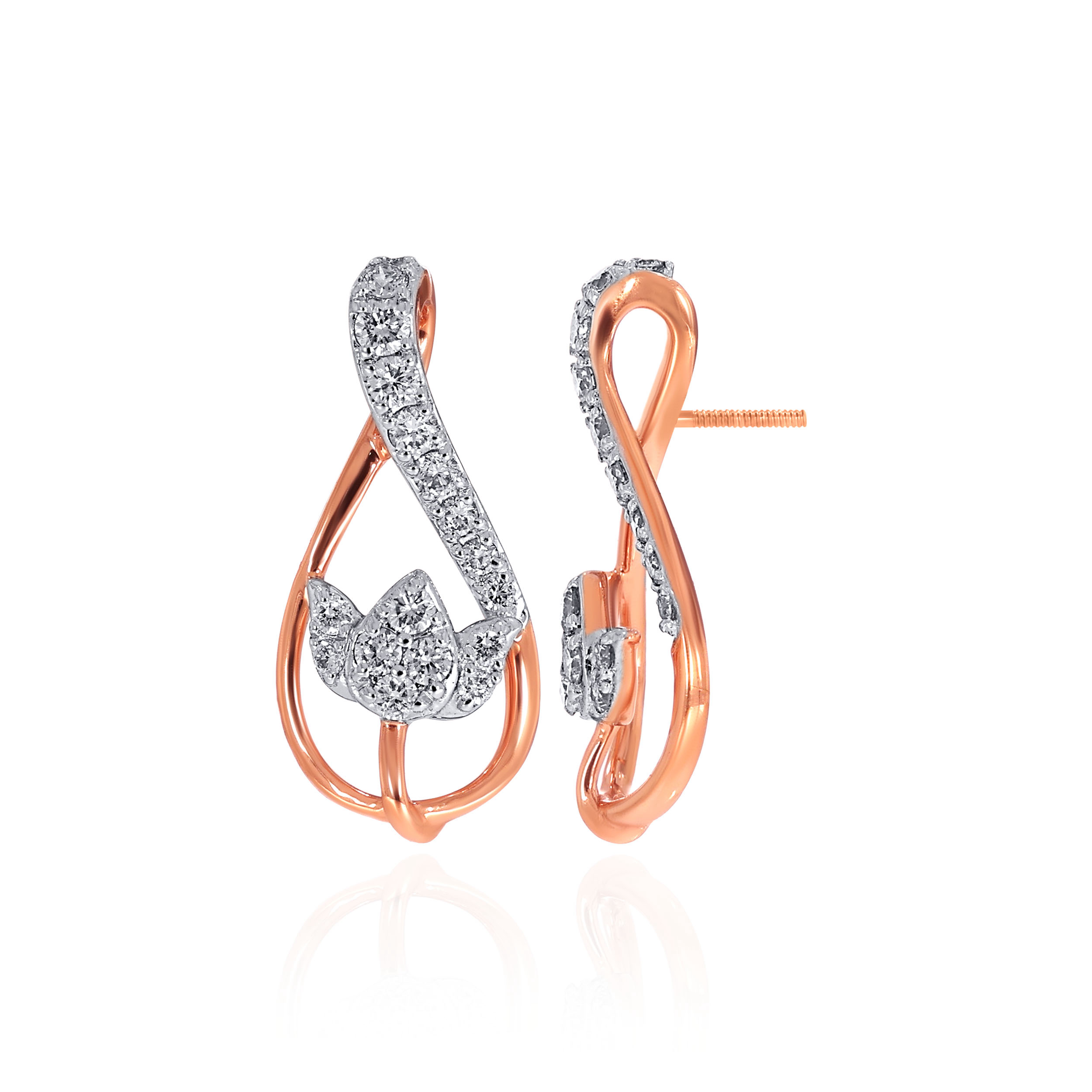 Orabella Floral Diamond Earrings - Senco Gold and Diamonds