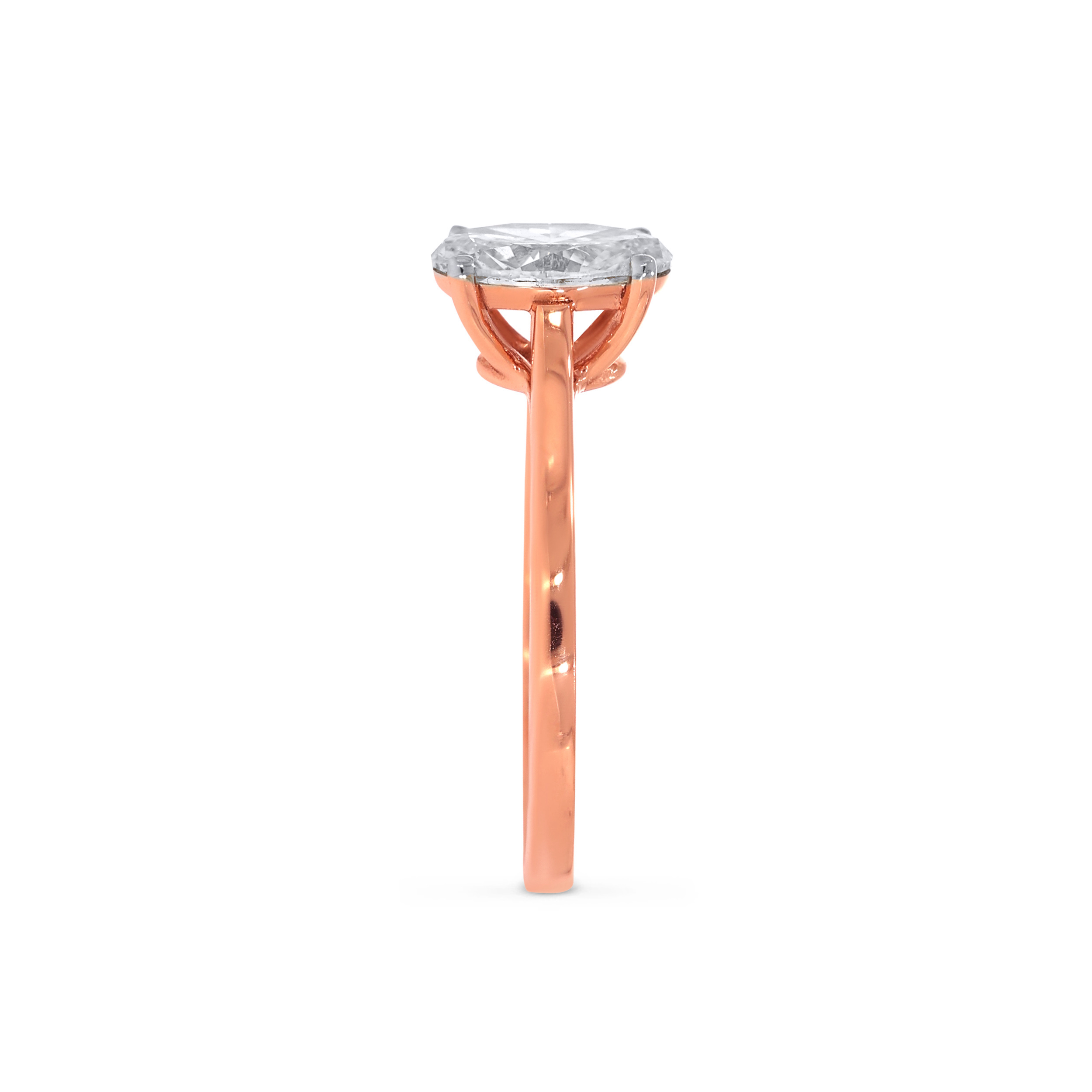 18K Rose Gold Solitaire Ring-DLR-D000756416 - Senco Gold and Diamonds