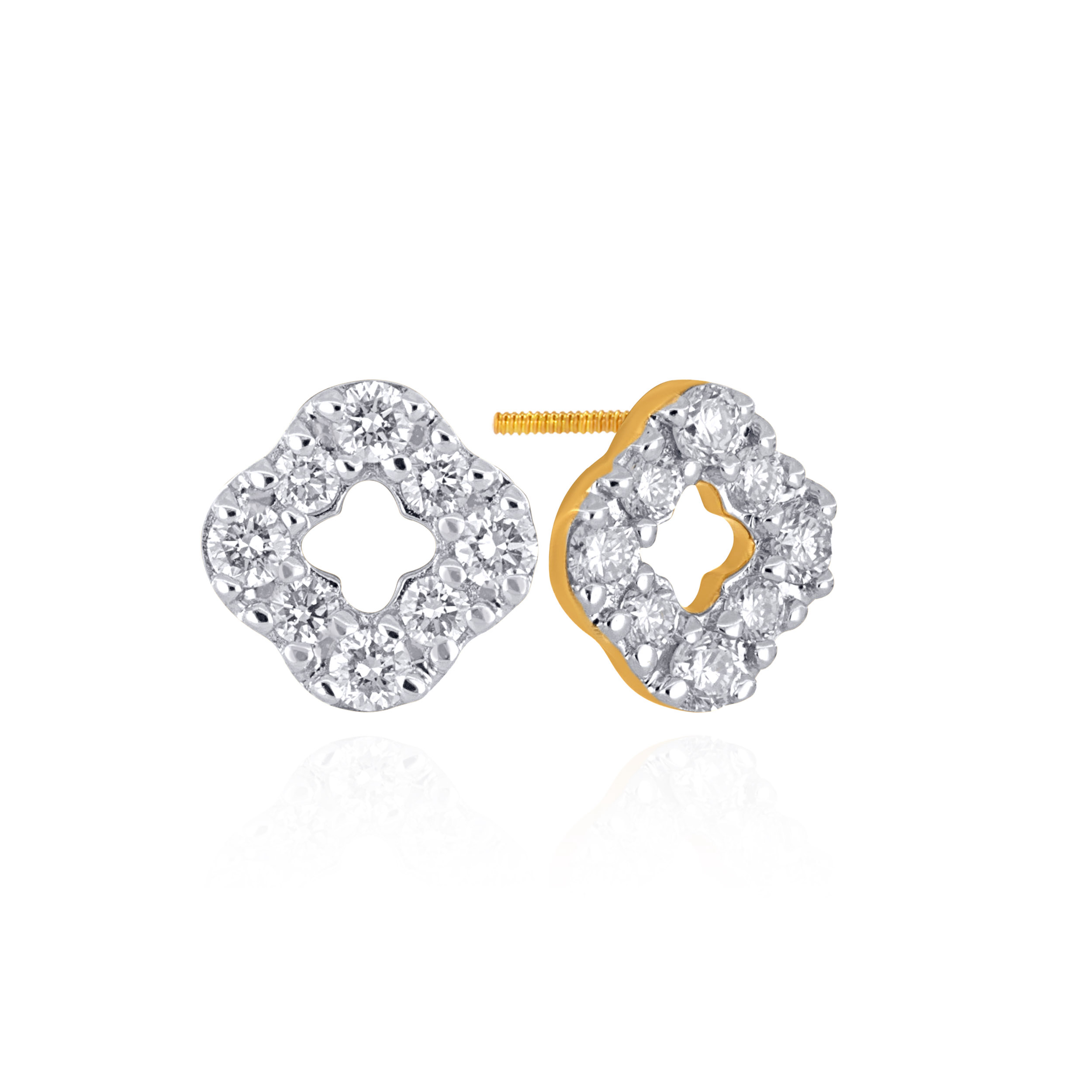Brilliant Fourfold Diamond Studs - Senco Gold and Diamonds