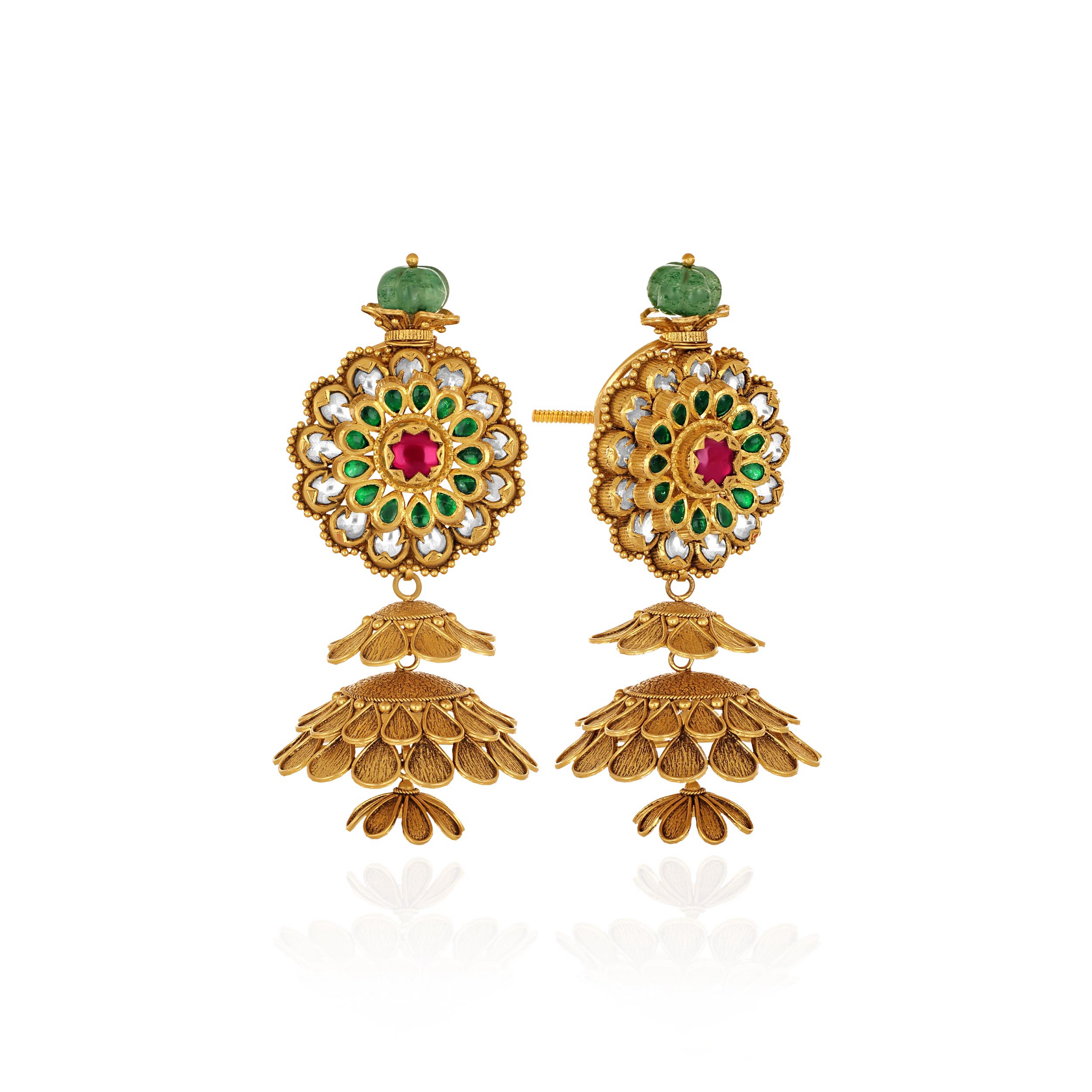 Timeless Splendour Gold Jhumkas - Senco Gold and Diamonds