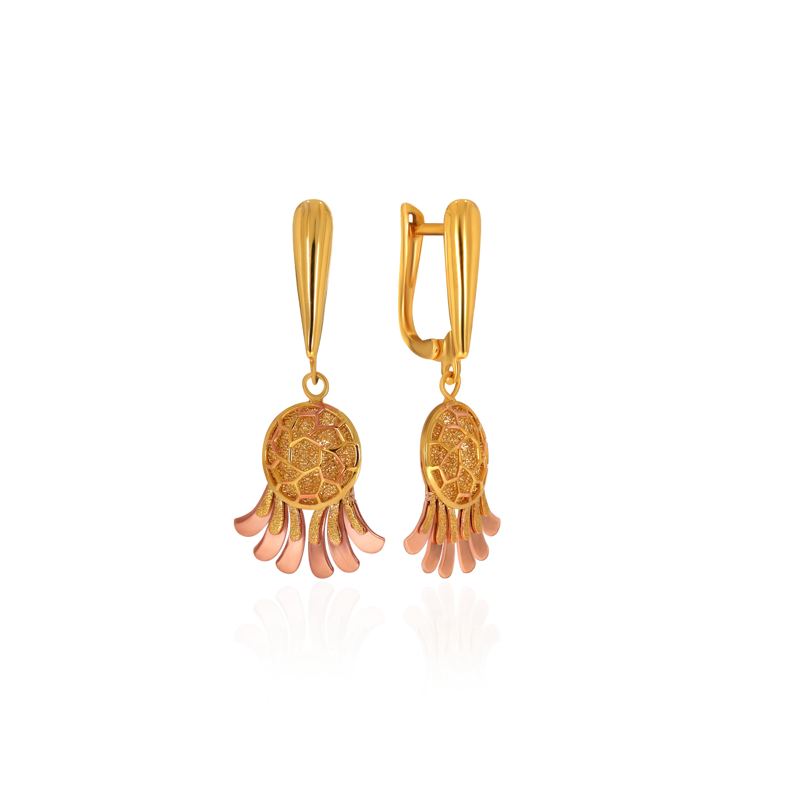 Partial Bloom Gold Hoop Earrings - Senco Gold and Diamonds