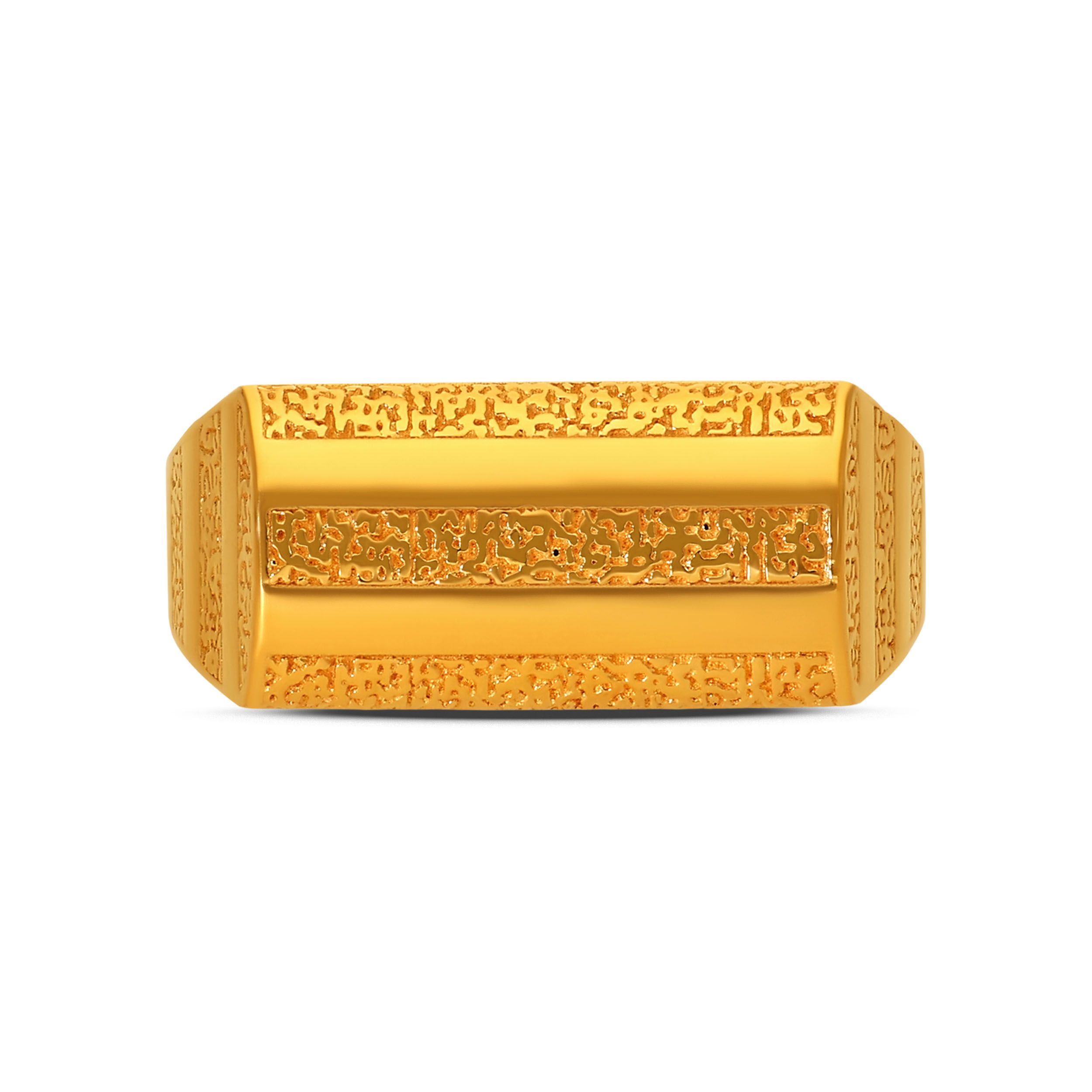 Executive Statement Men's Signet Gold Ring alternate view 1
