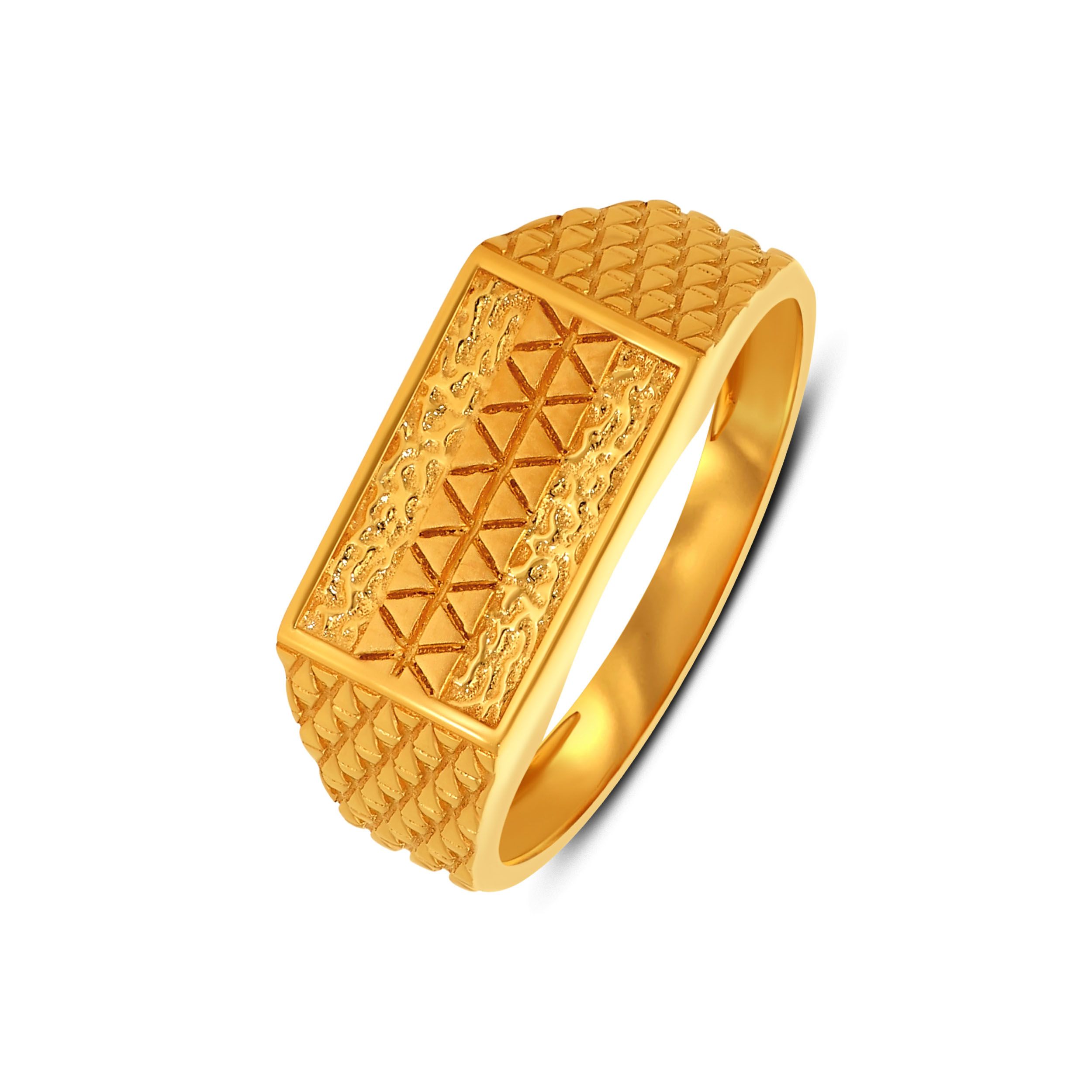 Distinctive Ethnic Men's Gold Ring