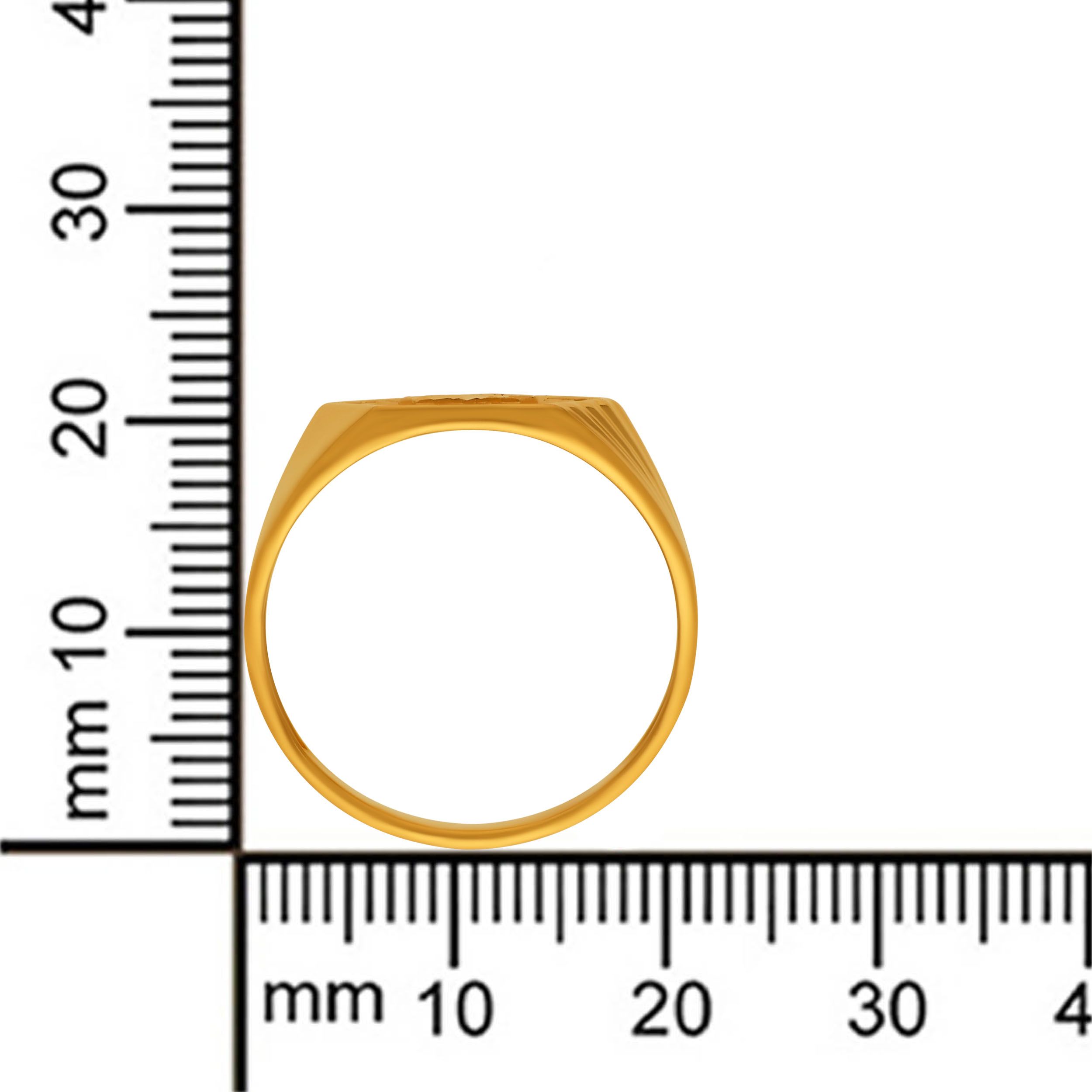 Hexagonal Signet Men's Gold Ring image