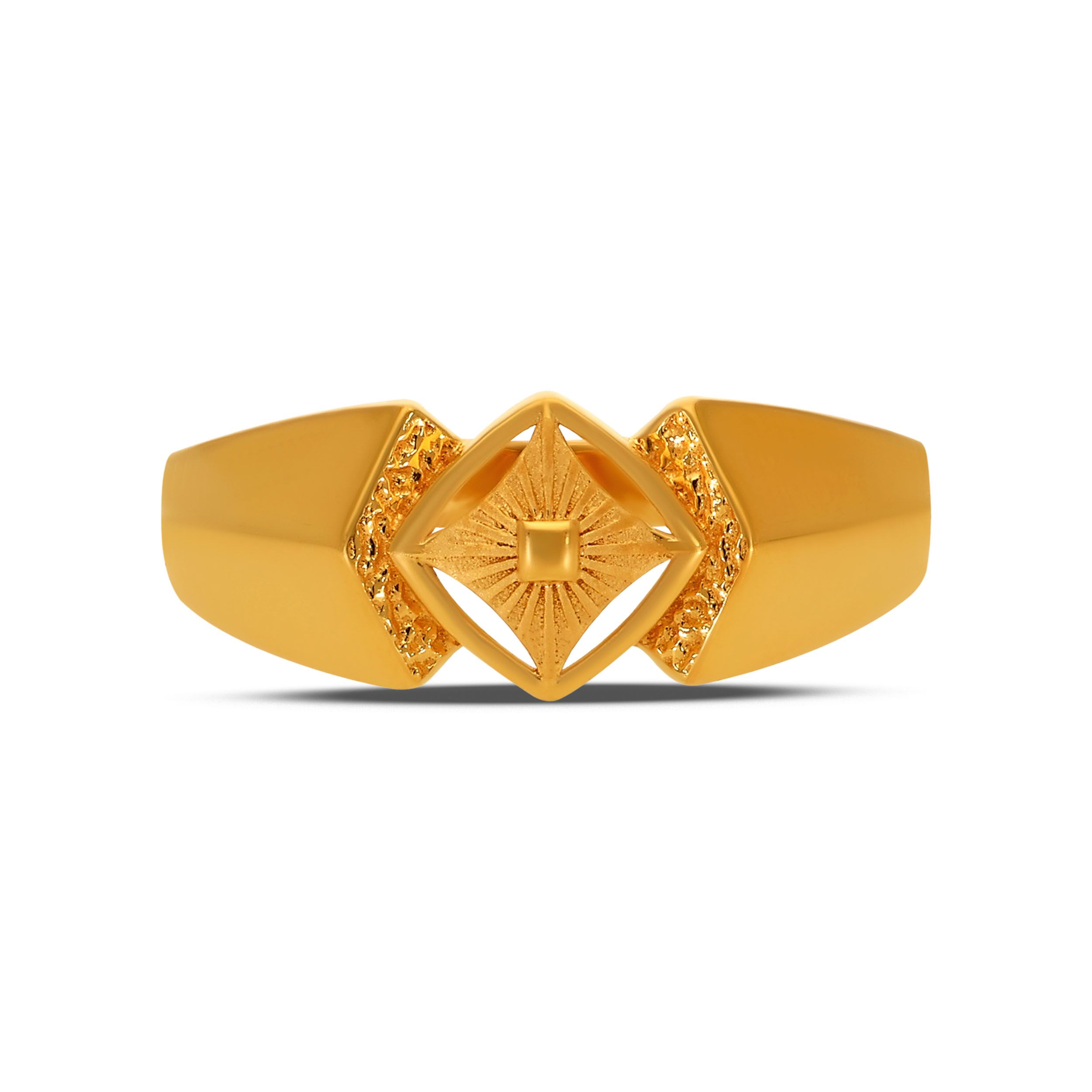 Heritage Sunray Men's Gold Ring alternate view 1