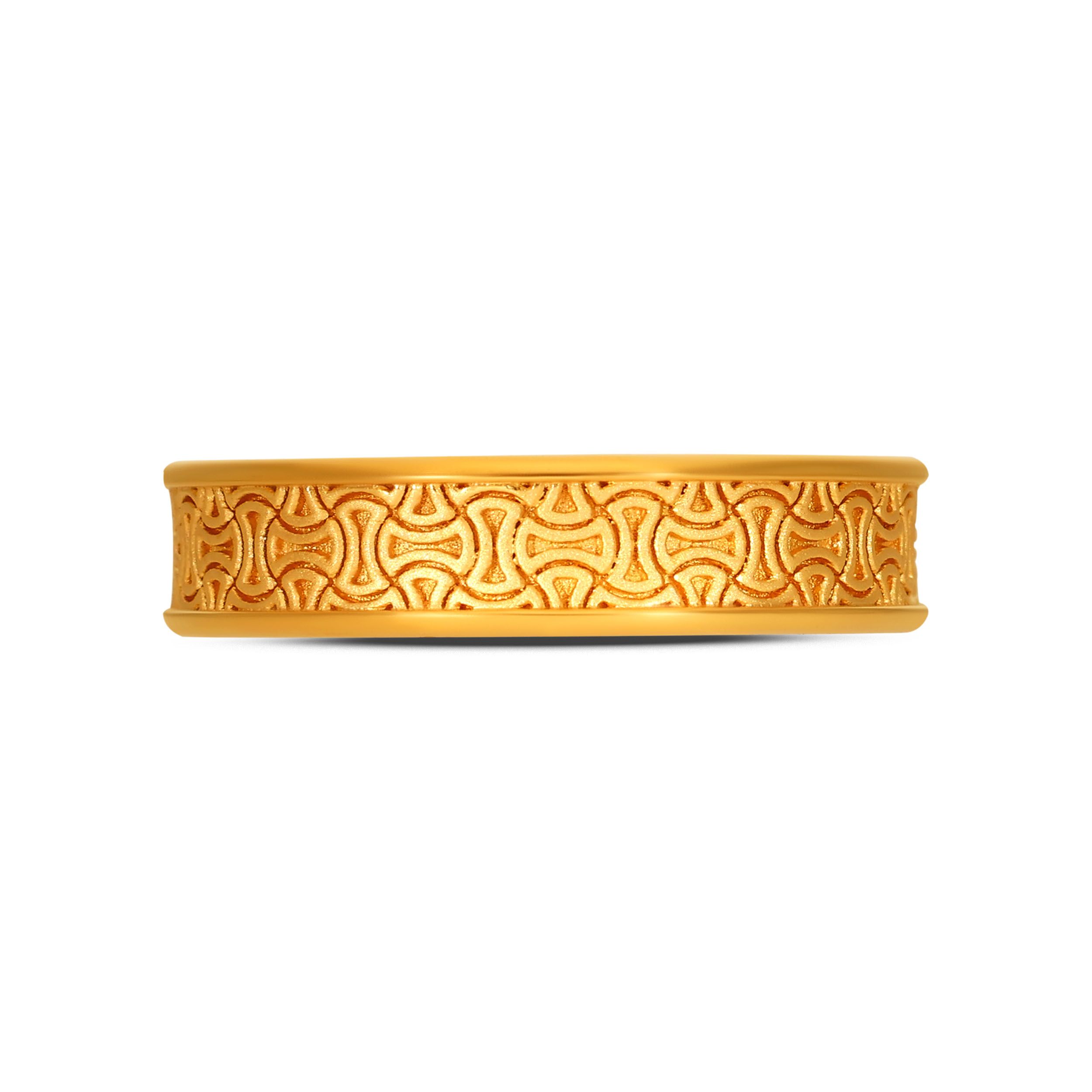 Artisan Texture Men's Gold Ring alternate view 1