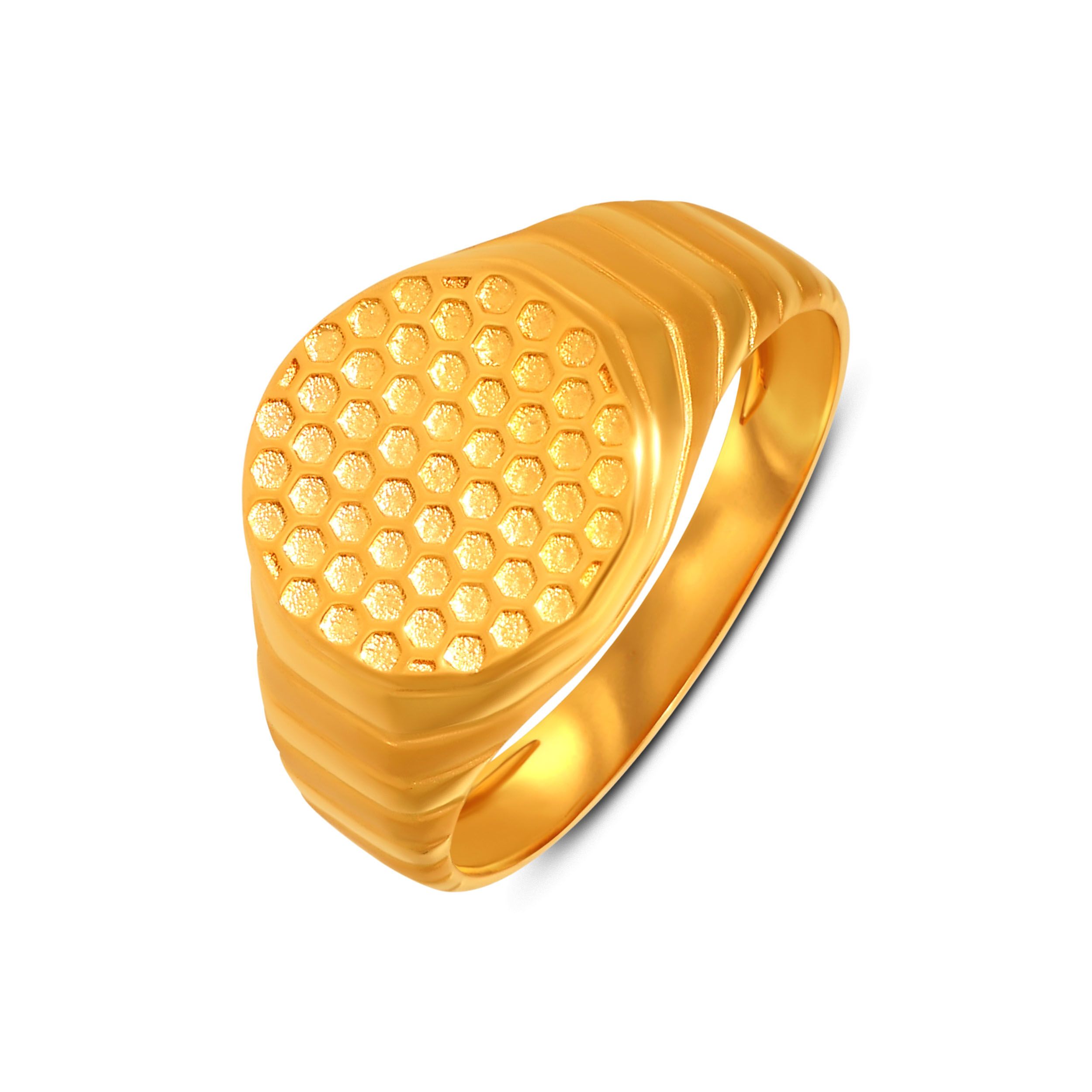 Urban Hex Men's Gold Ring