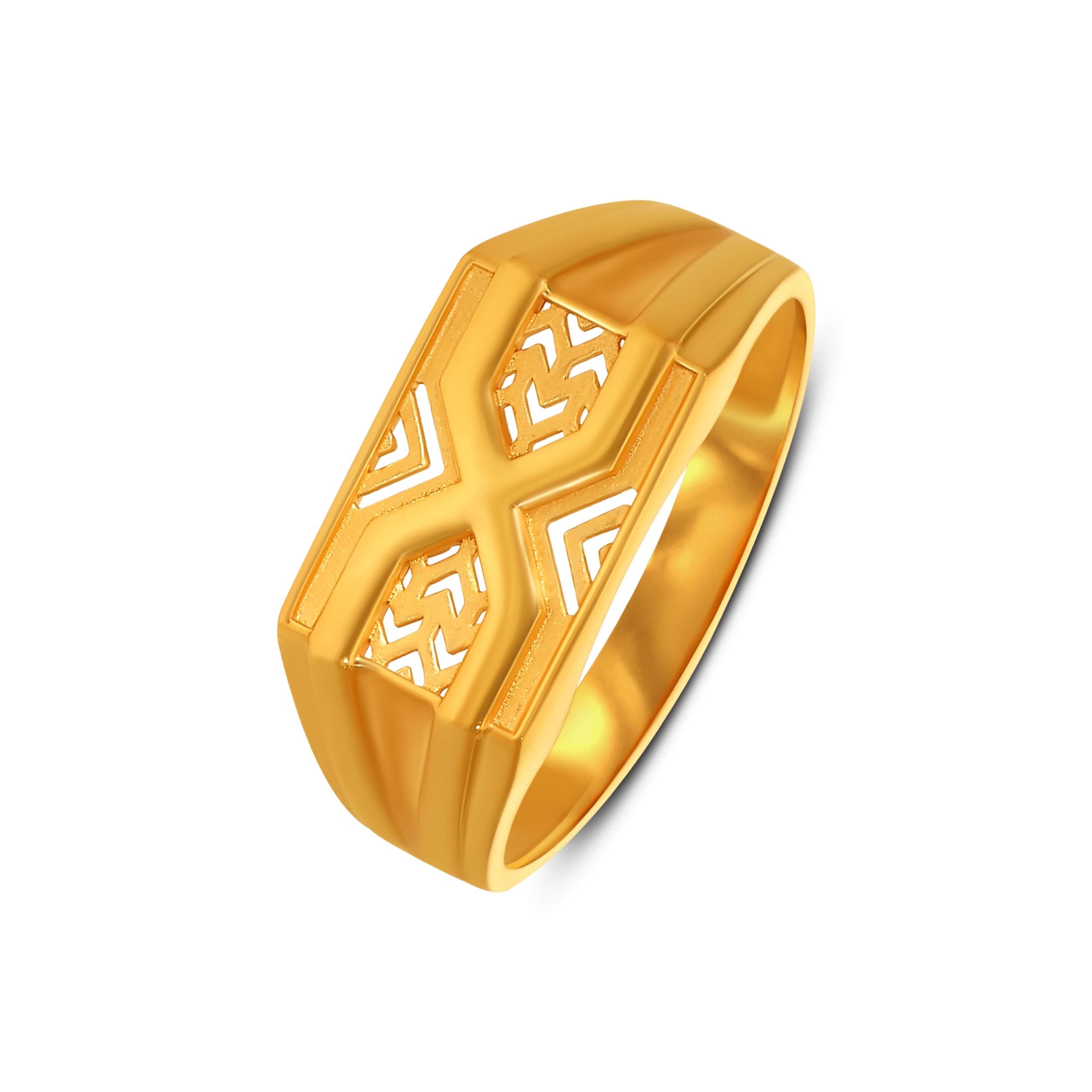 Regent X Motif Men's Gold Ring