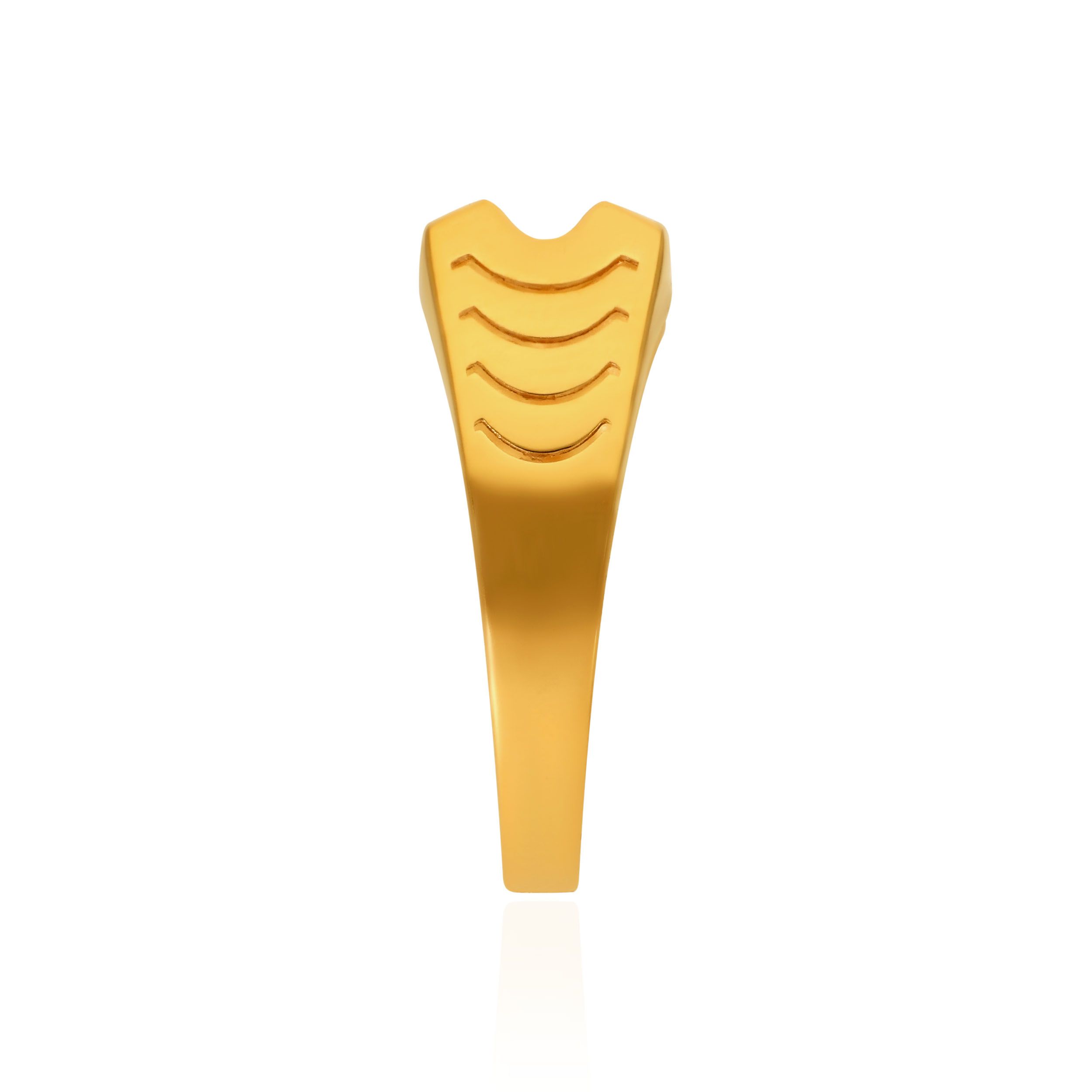 Abstract Meridian Men's Gold Ring alternate view 2